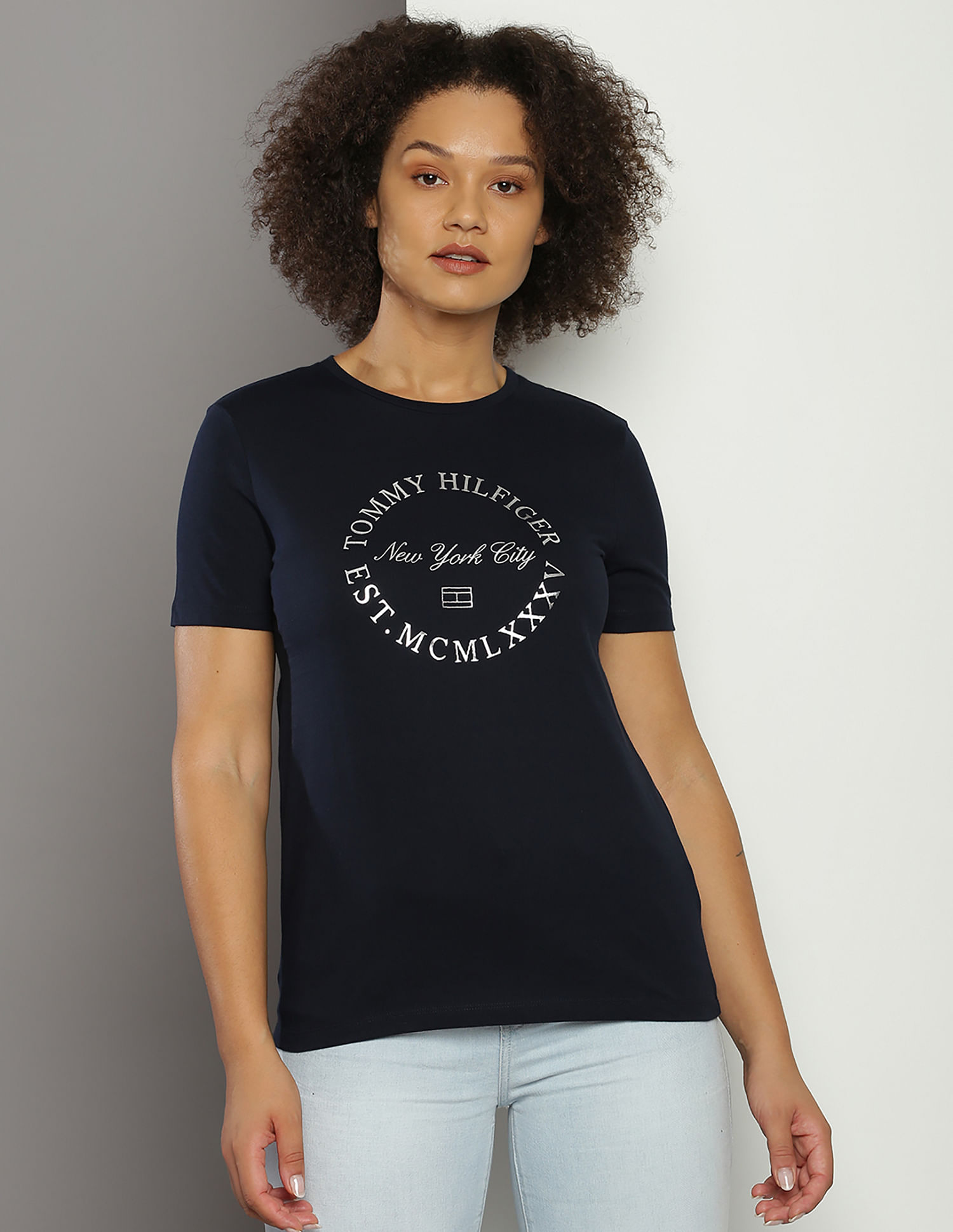 Tommy Hilfiger Pure Cotton Brand Print T-Shirt