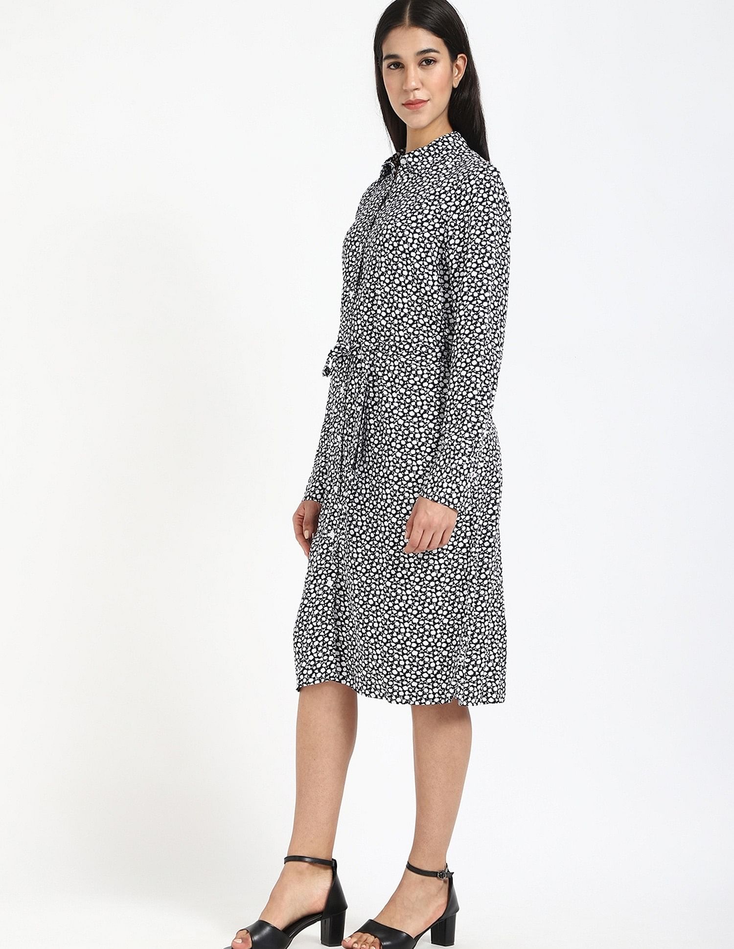 Tommy Hilfiger Viscose Spread Collar Shirt Dress