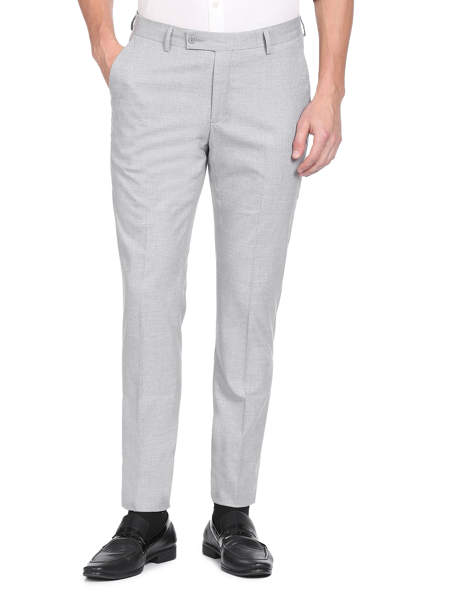 Men's Grey Suit Trousers | Moss