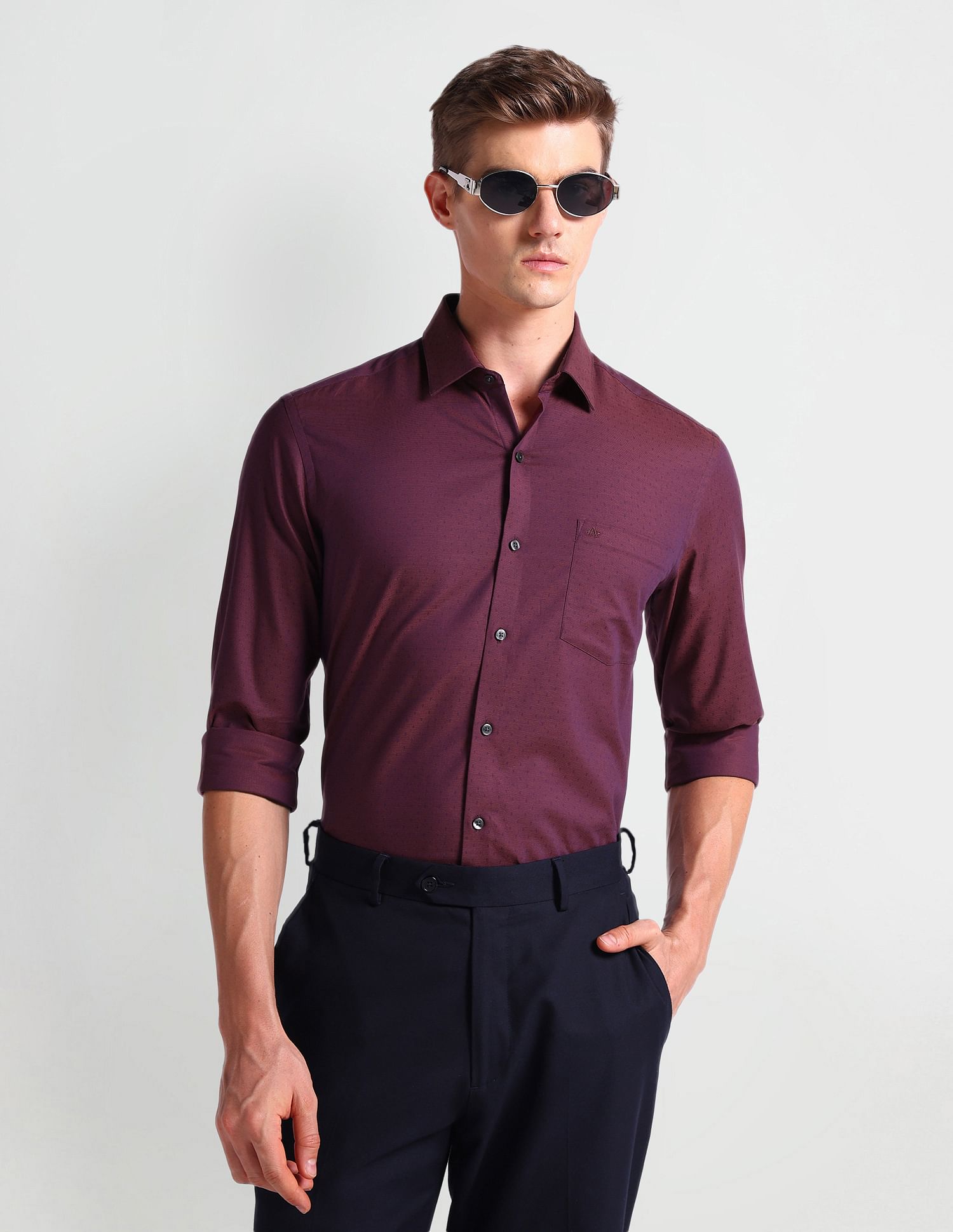 Arrow Manhattan Slim Fit Dobby Shirt