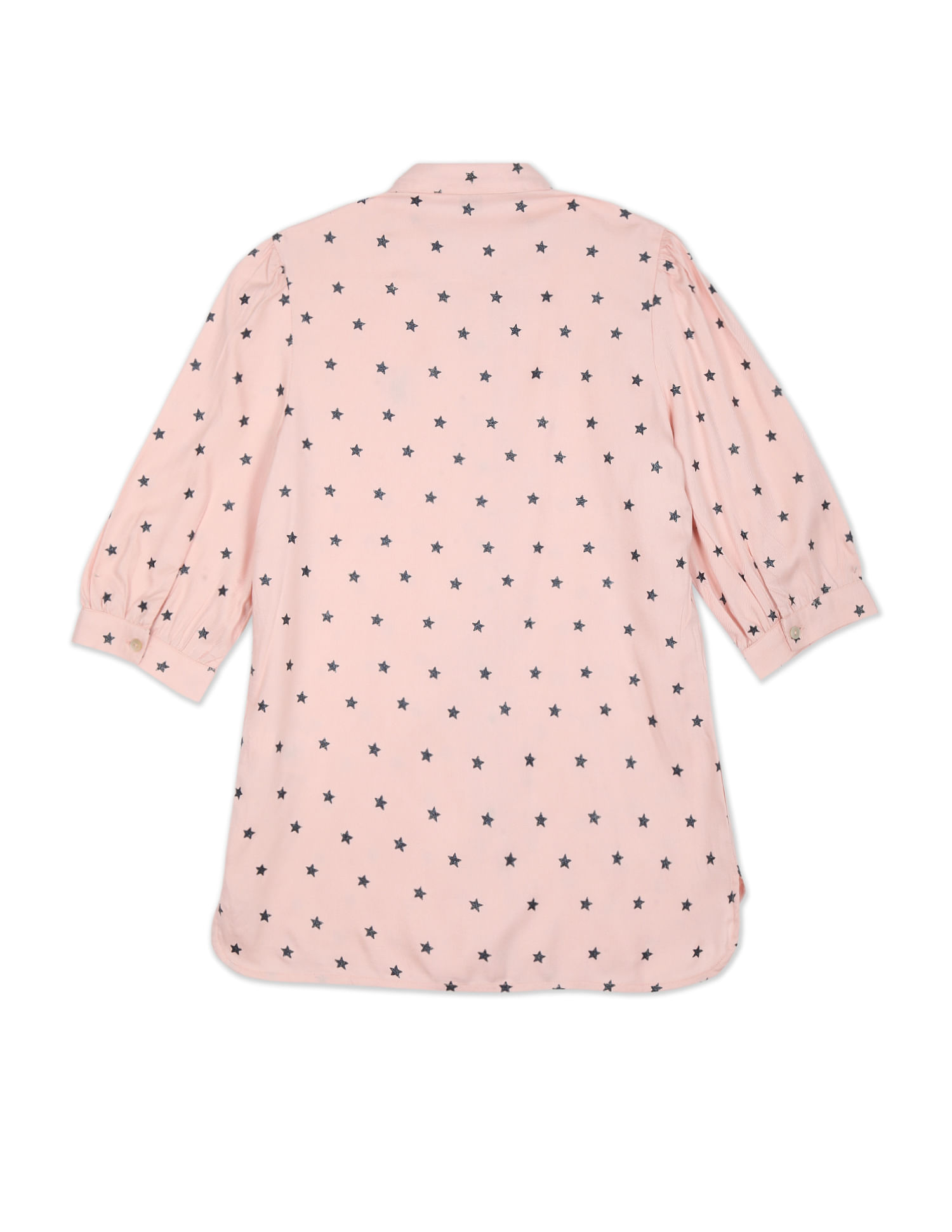 U.S. Polo Assn. Kids Puff Sleeve Geometric Print Top