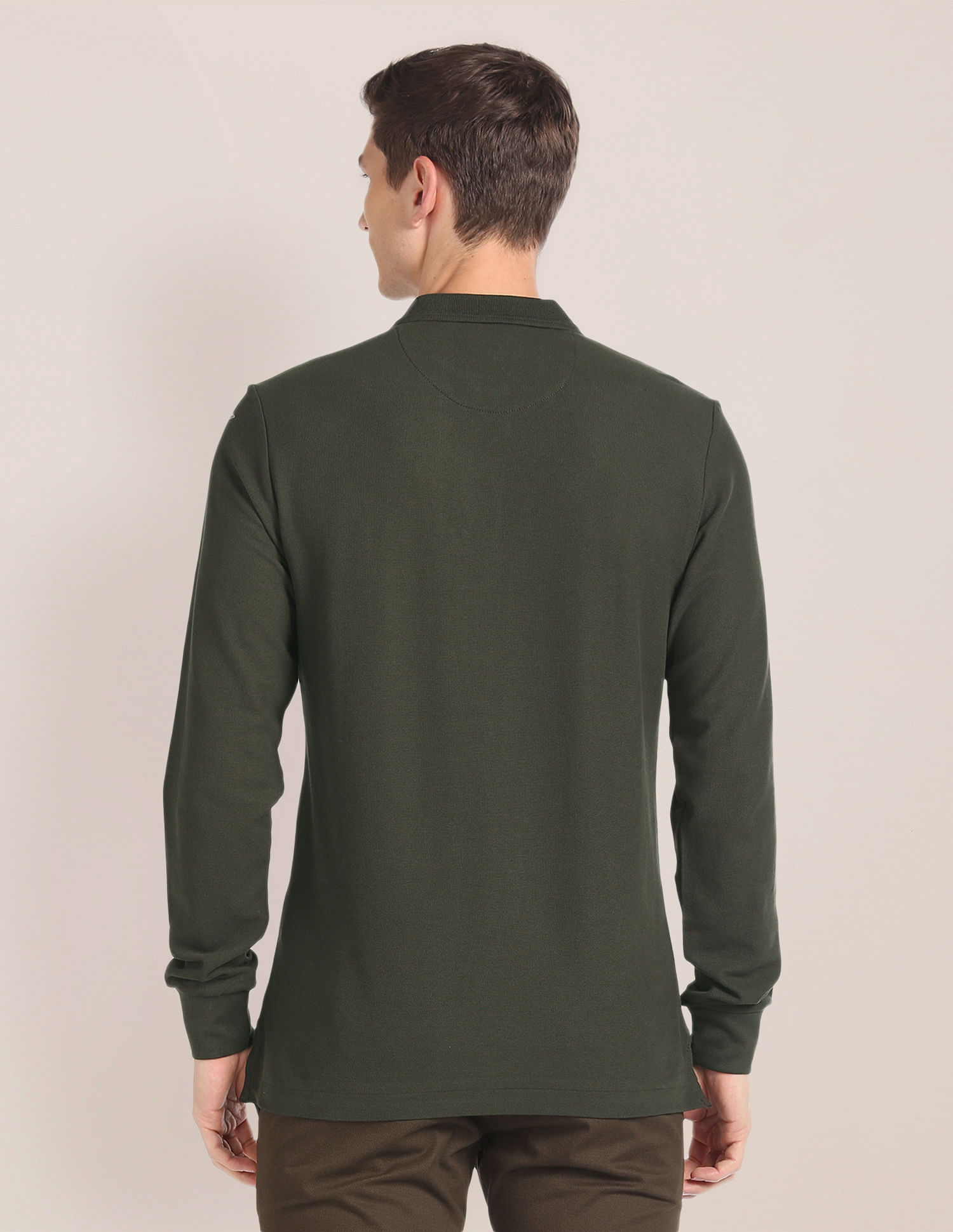 U.S. Polo Assn. Long Sleeve Solid Polo Shirt