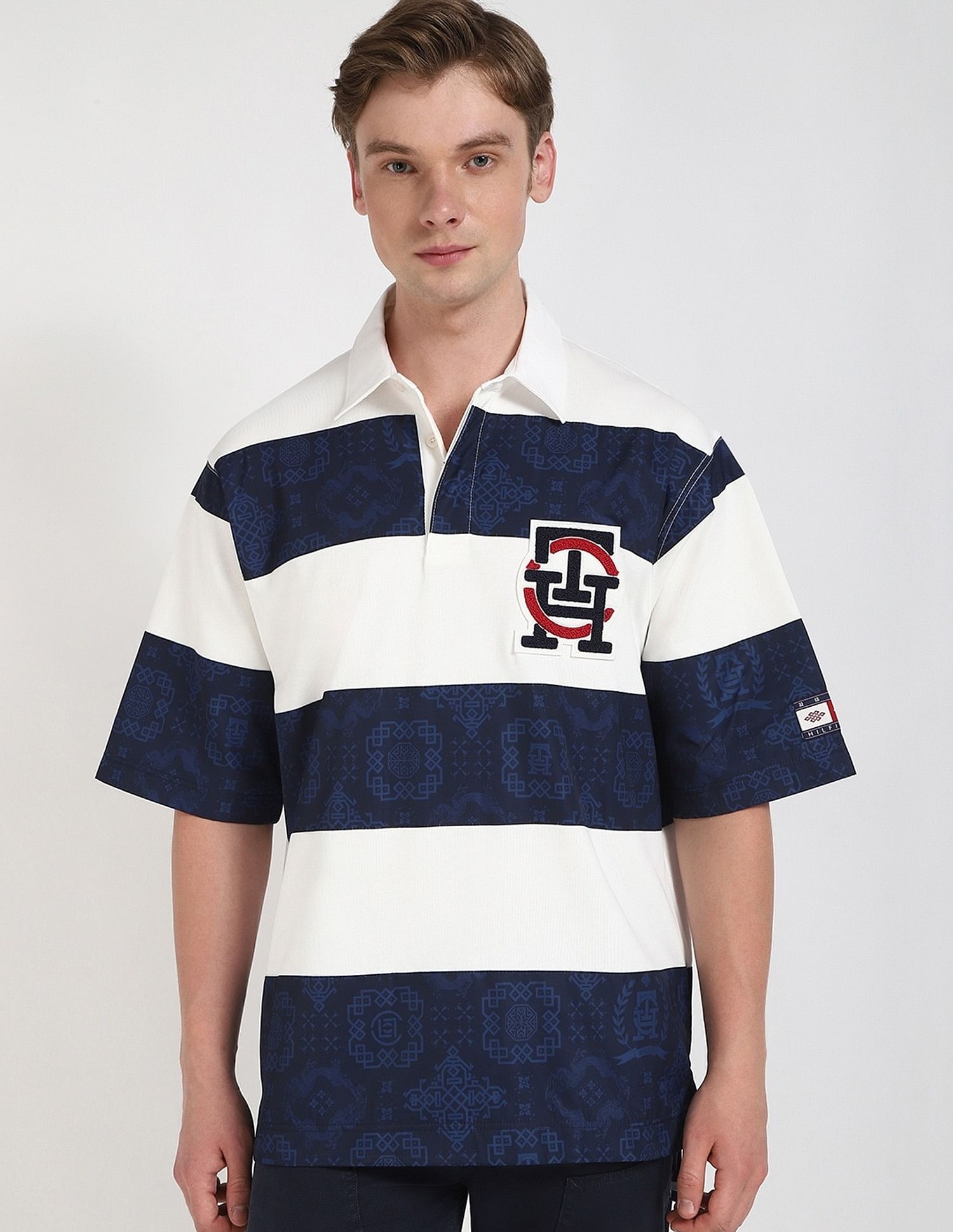 Tommy Hilfiger Striped Regular-Fit Cotton Polo Shirt