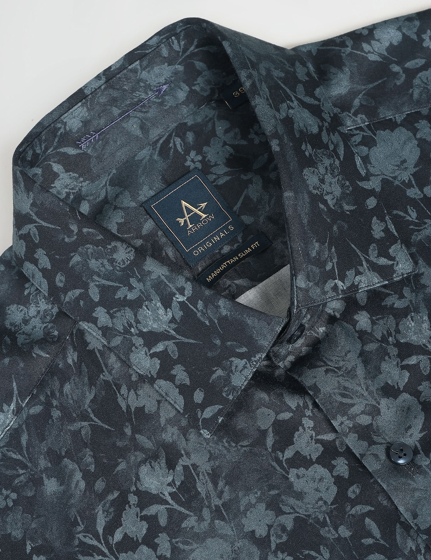 Arrow Floral Print Cotton Formal Shirt