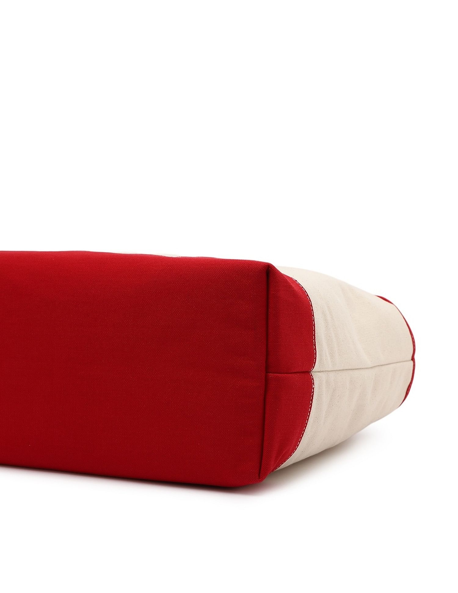 Tommy Hilfiger Colorblock Red Cotton Handbags