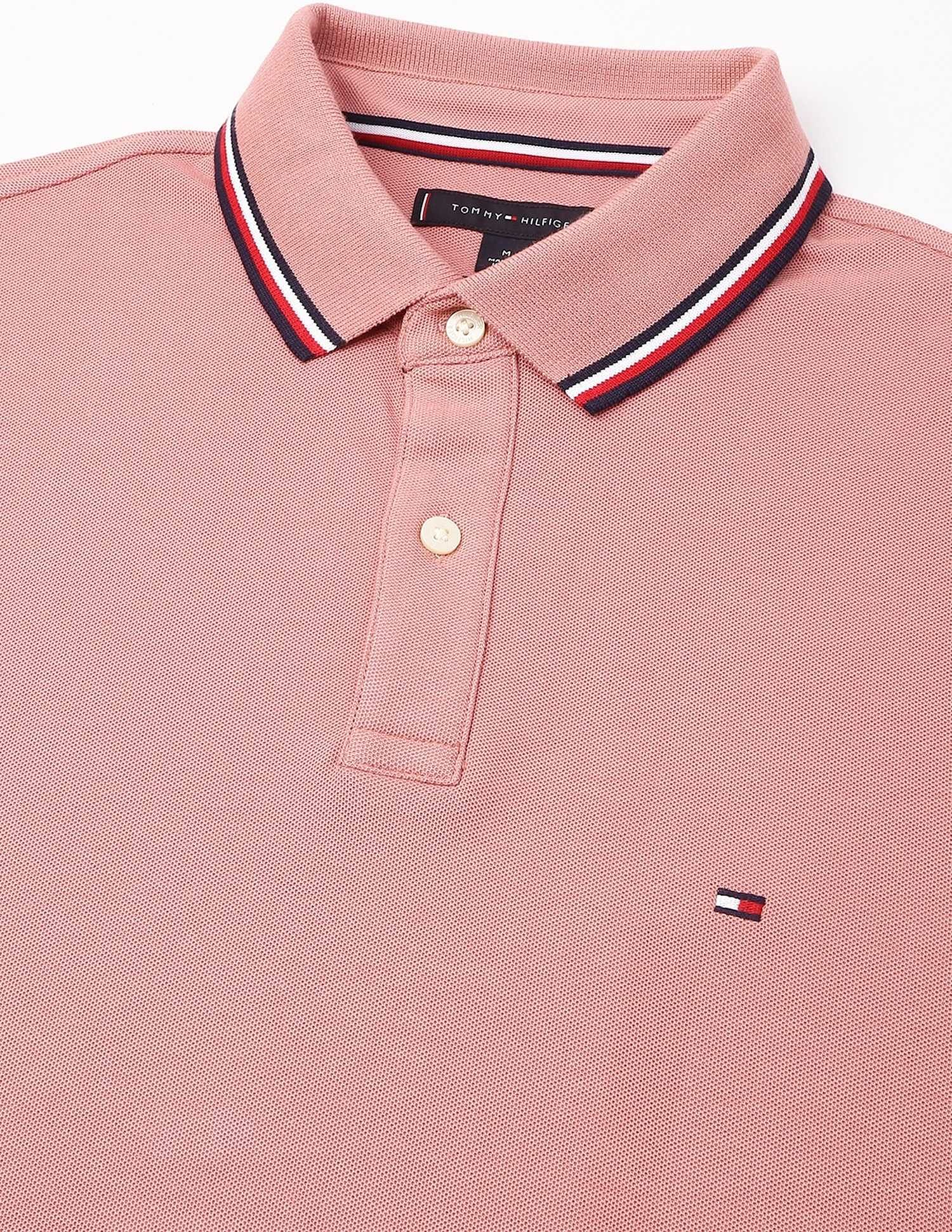 Tommy Hilfiger Solid Regular-Fit Cotton Polo Shirt