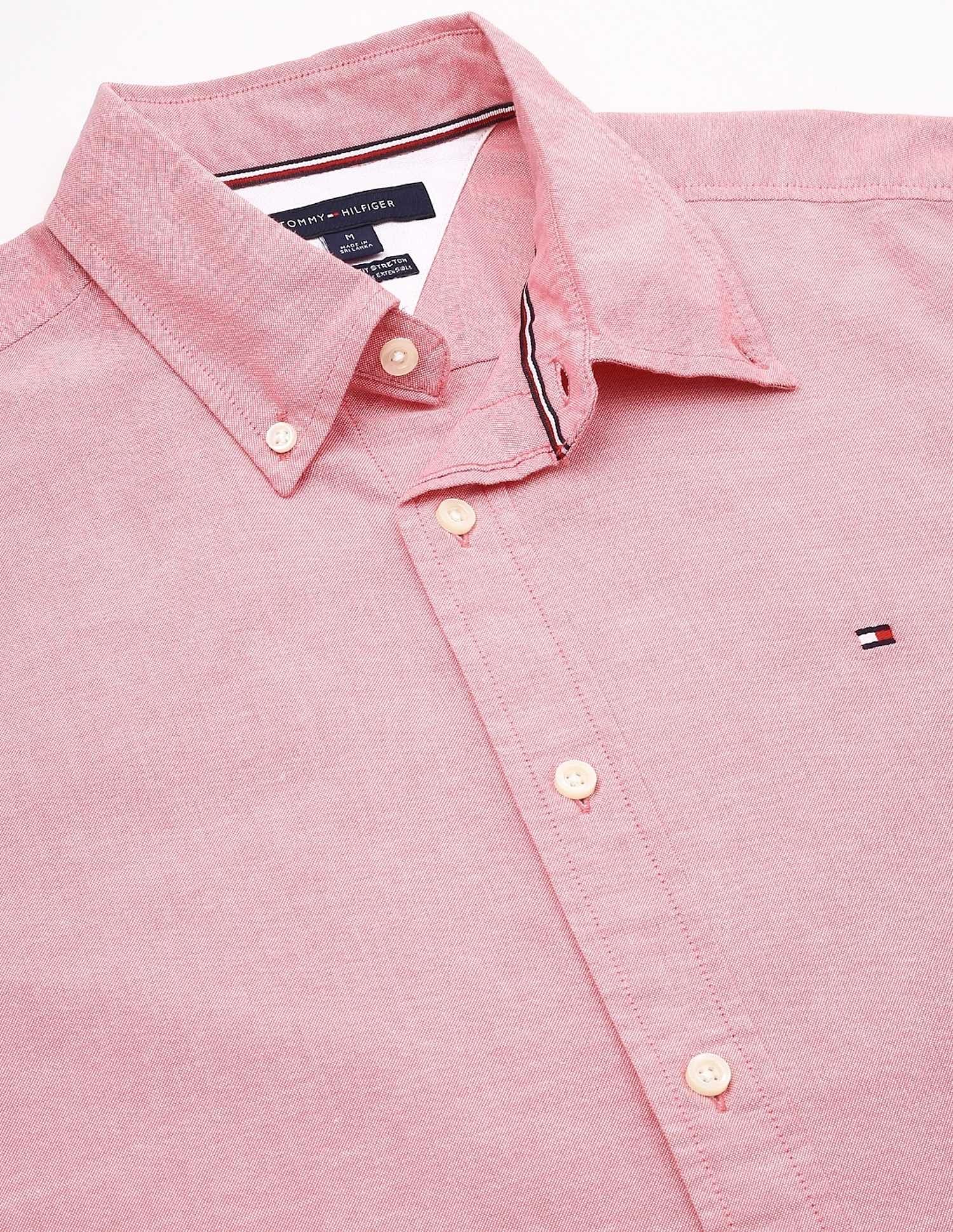 Tommy Hilfiger Solid Regular-Fit Cotton Shirt