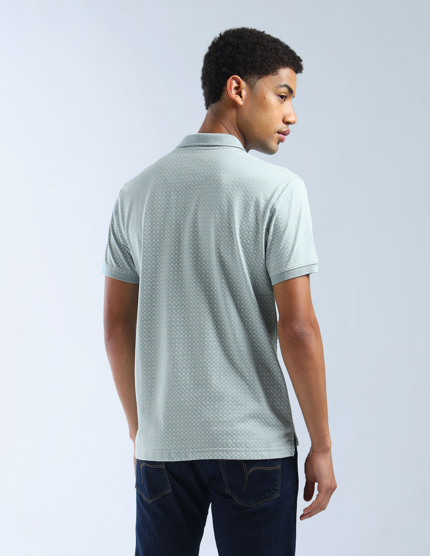 Flying Machine Geometric Printed Regular Fit Polo Shirt