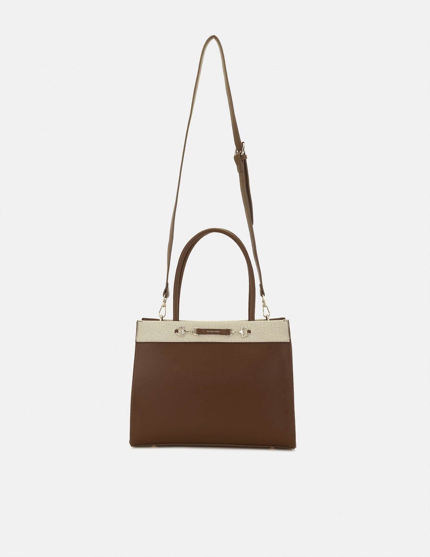 U.S. Polo Assn. Women Alina Colour Blocked Satchel Bag