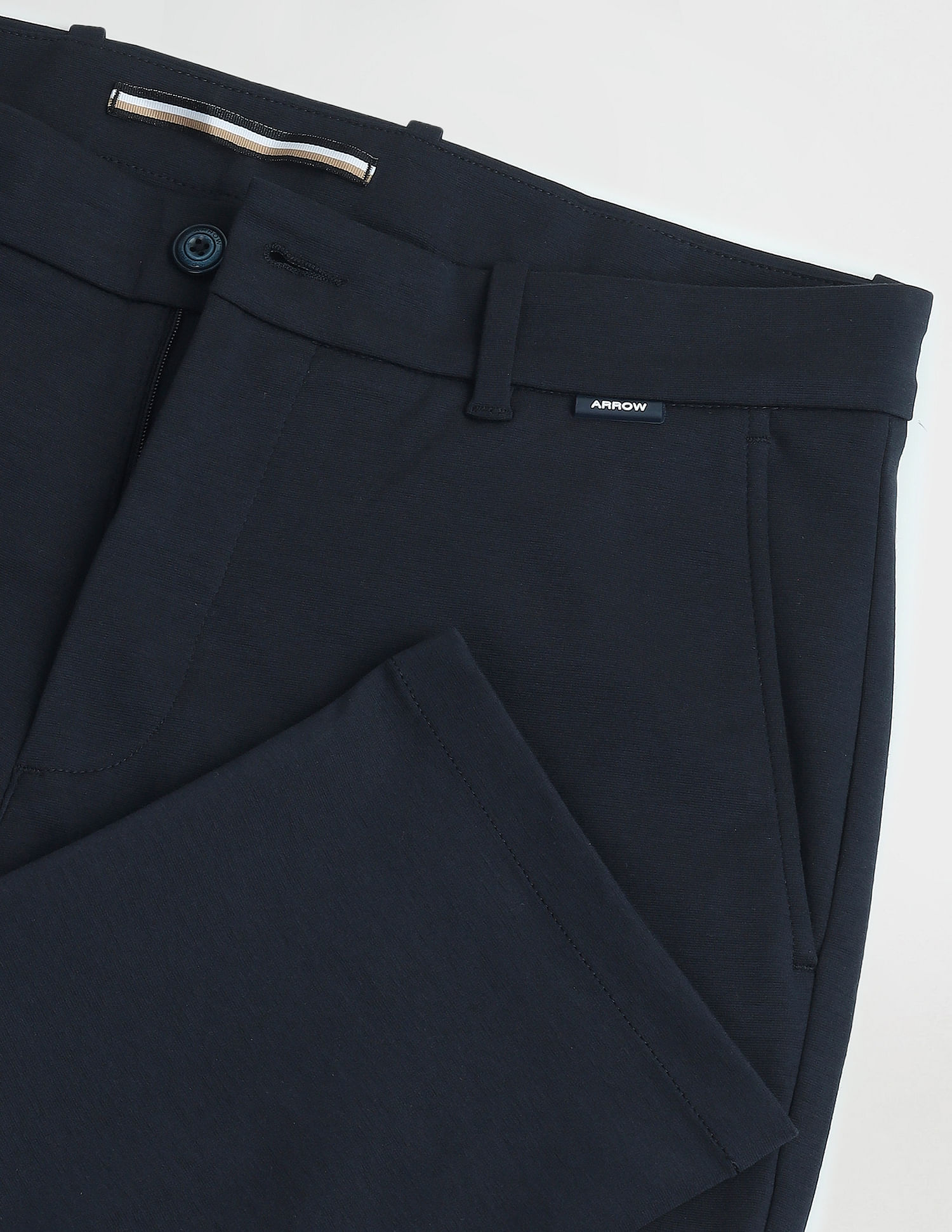Arrow Sports Mid Rise Smart Flex Trousers