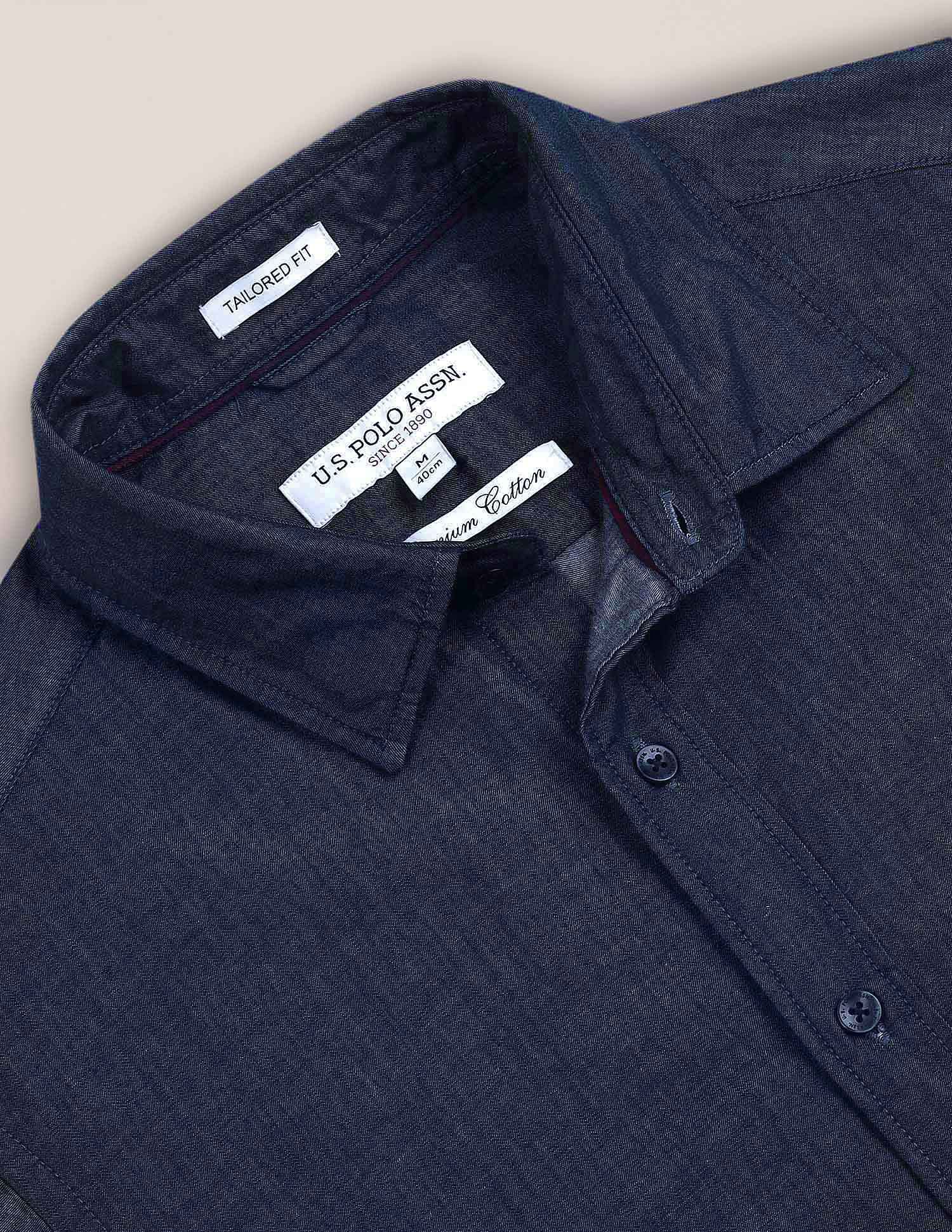 U.S. Polo Assn. Tailored Fit Chambray Shirt