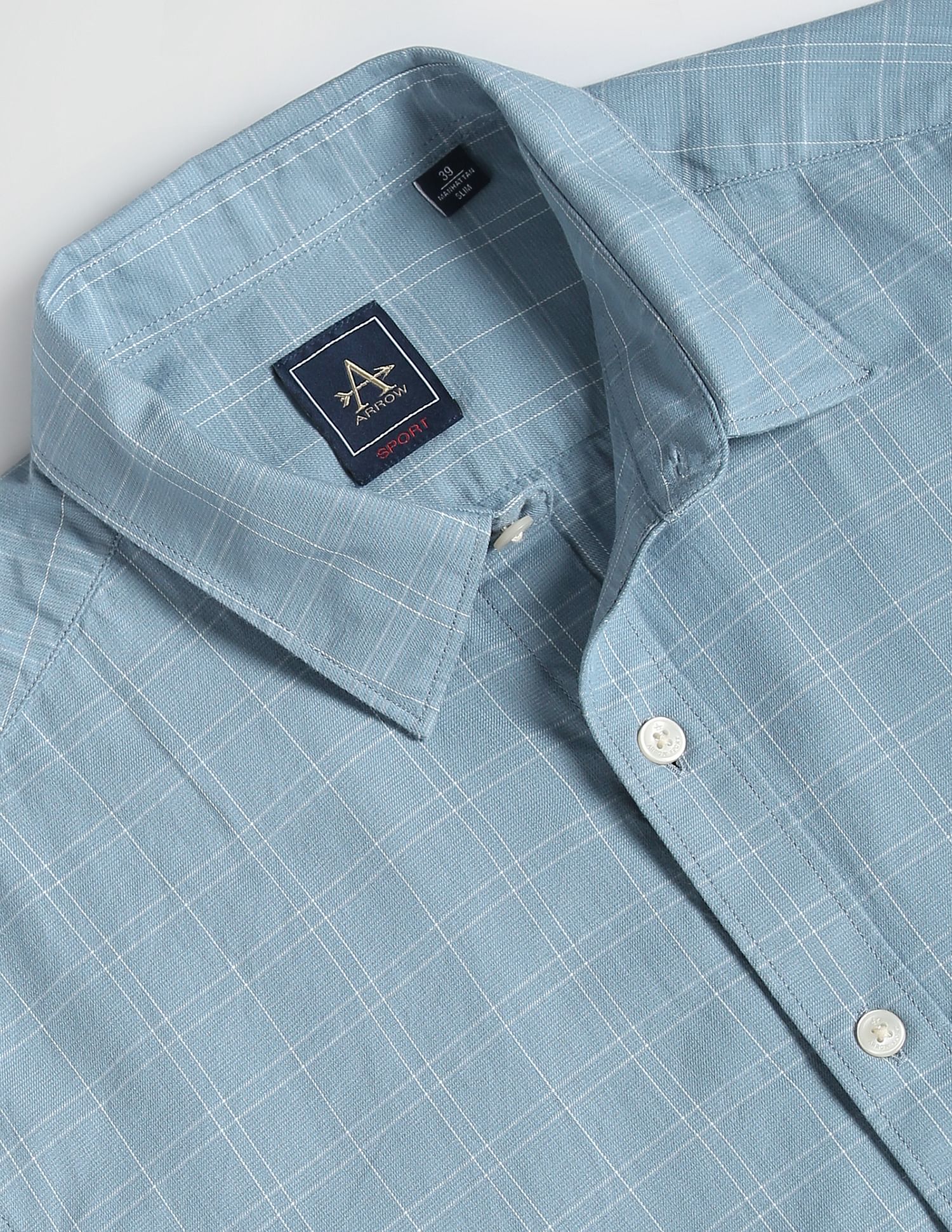 Arrow Sports Manhattan Slim Fit Outline Check Shirt