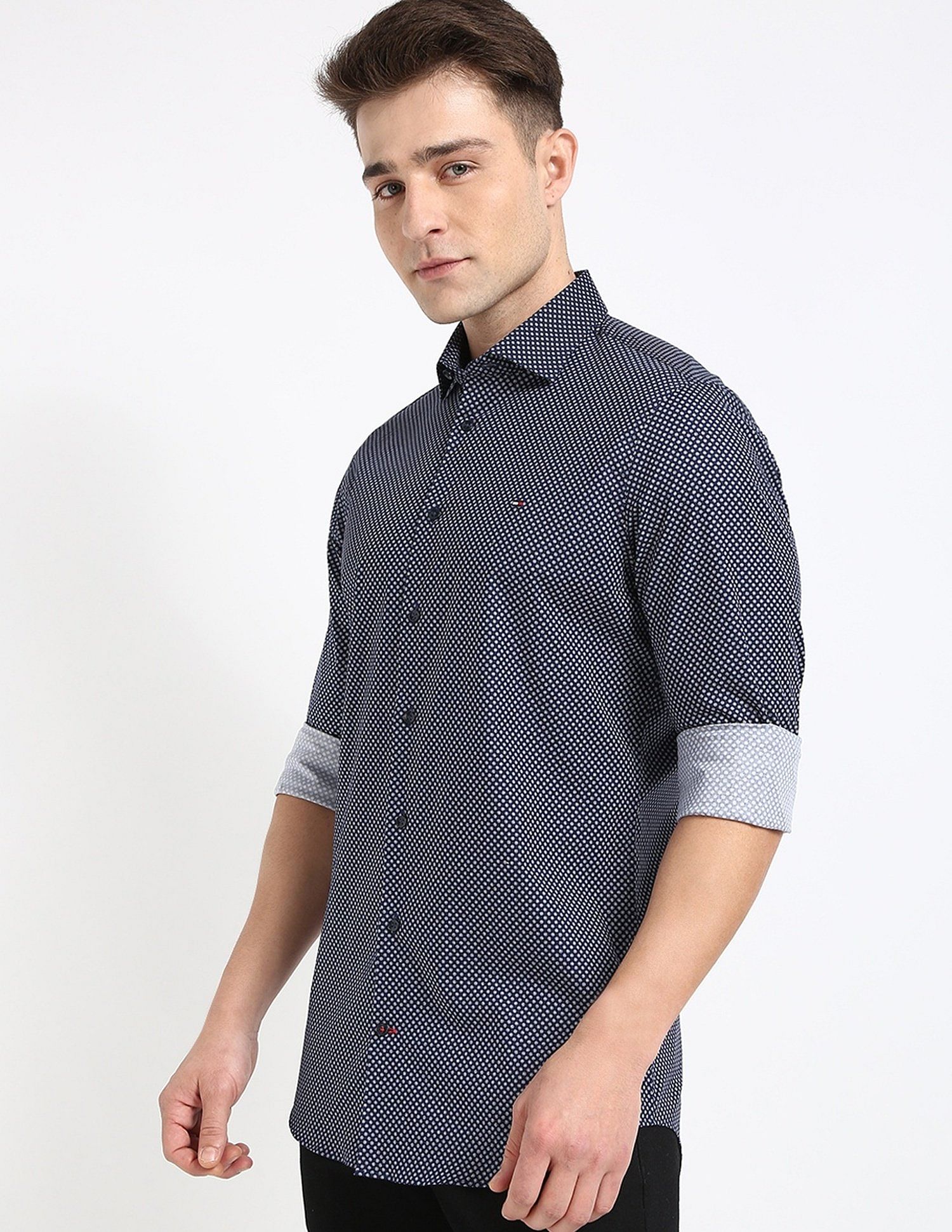 Tommy Hilfiger Printed Regular-Fit Poplin Woven Shirt