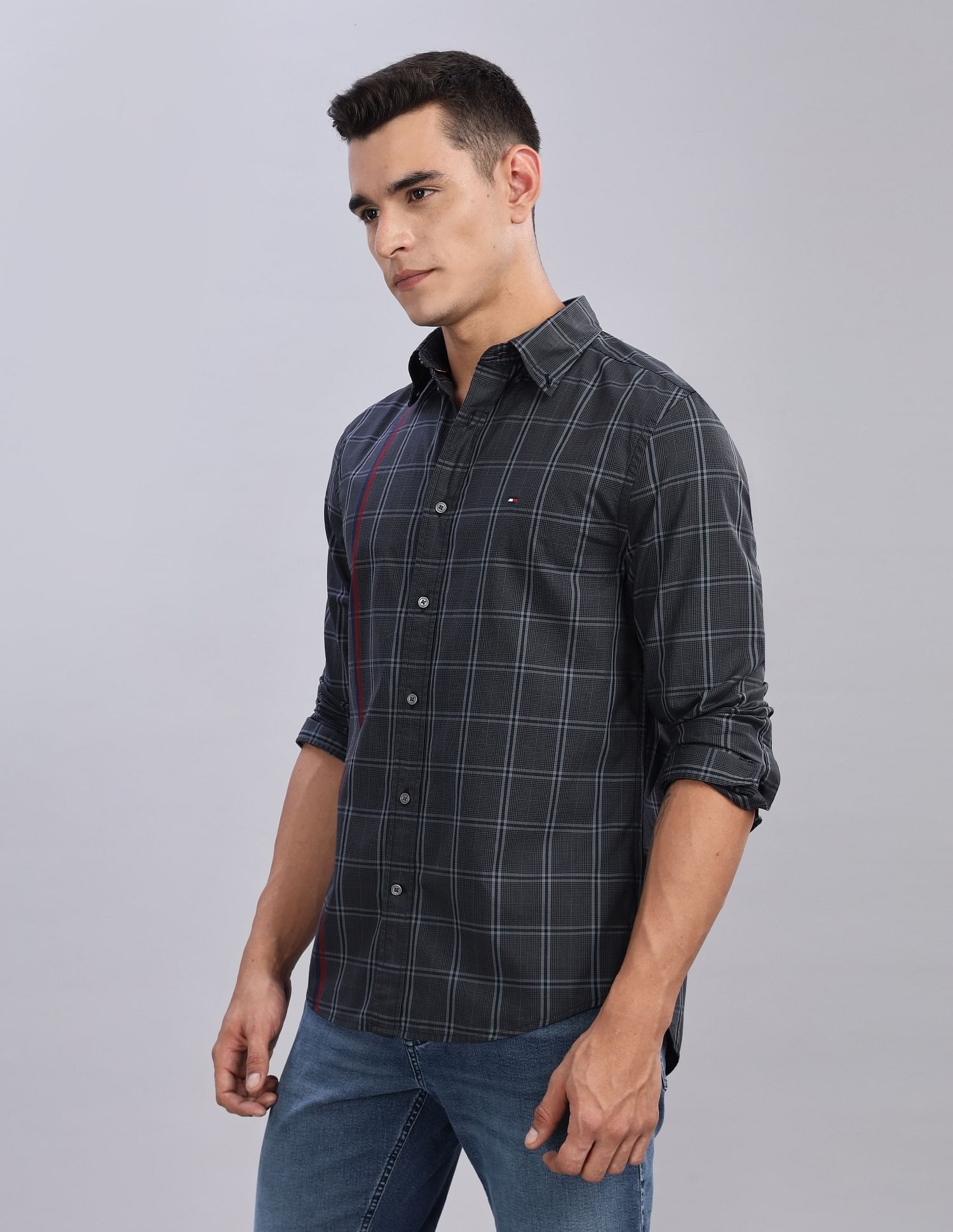 Tommy Hilfiger Checks Regular-Fit Cotton Shirt
