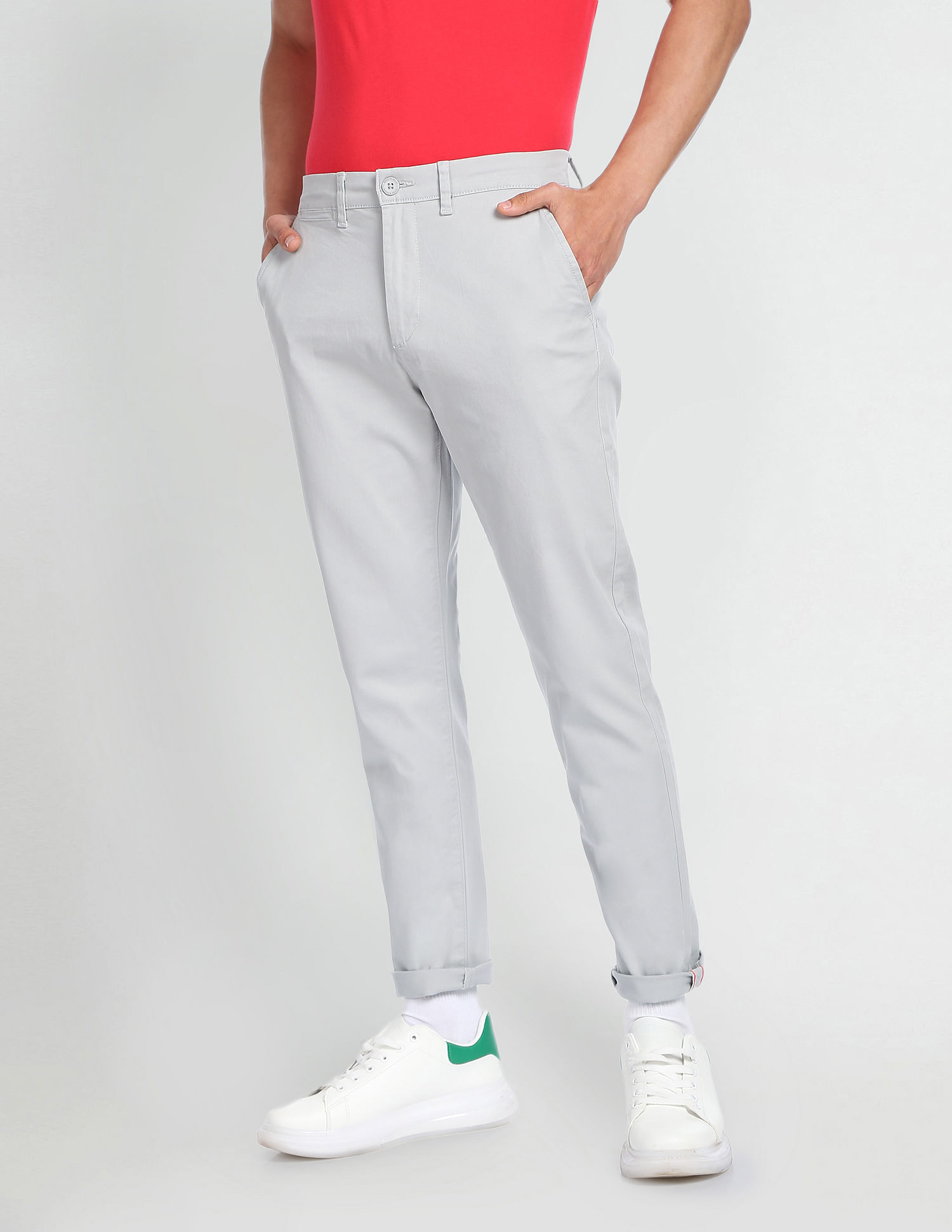 Flying Machine Twill Solid Trousers