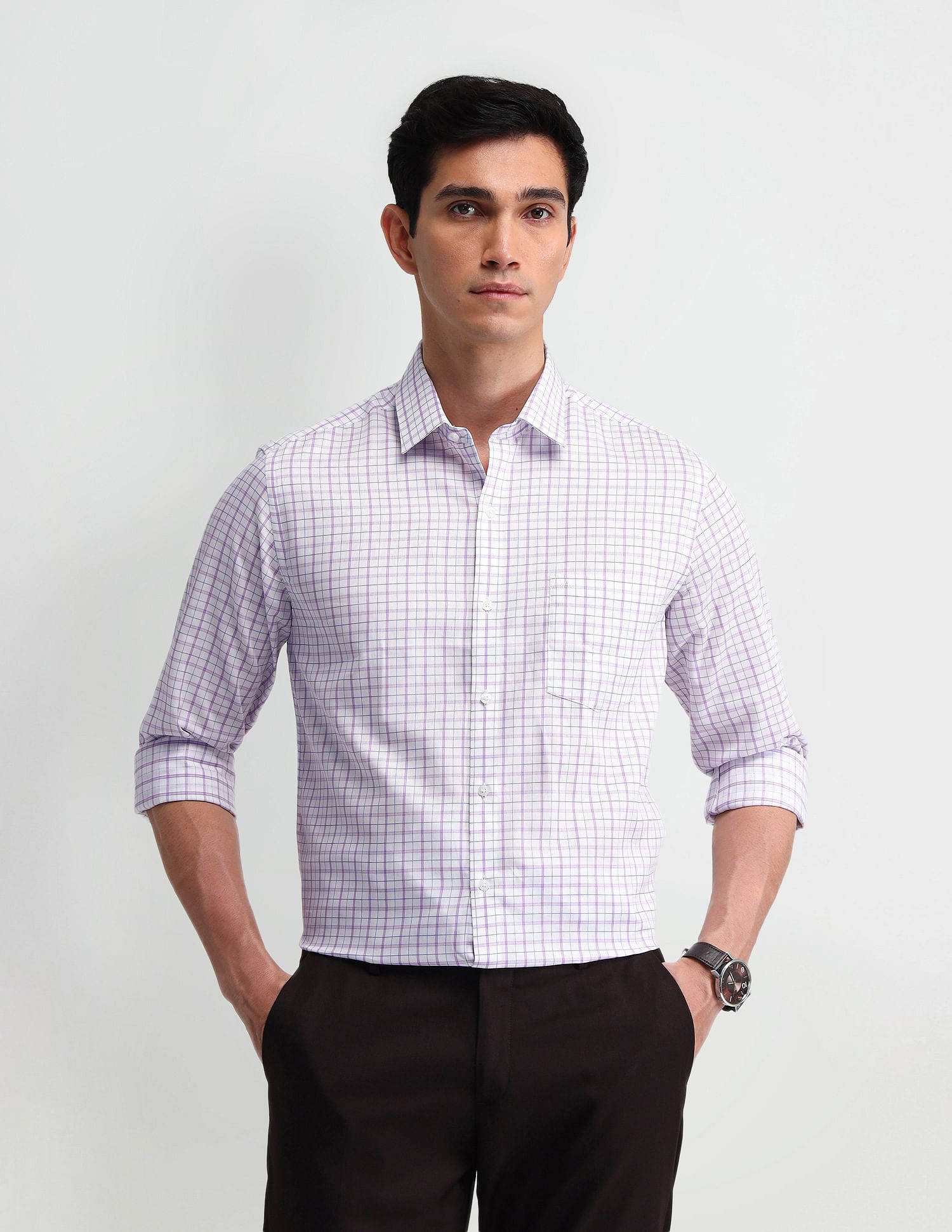 Arrow Pure Cotton Manhattan Slim Fit Shirt