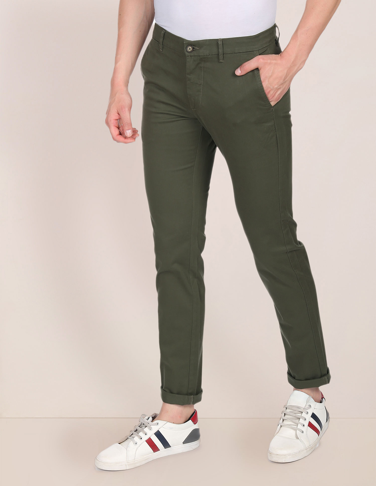 Buy online Black Cotton Flat Front Casual Trousers from Bottom Wear for Men  by Ragzo for ₹949 at 60% off | 2024 Limeroad.com