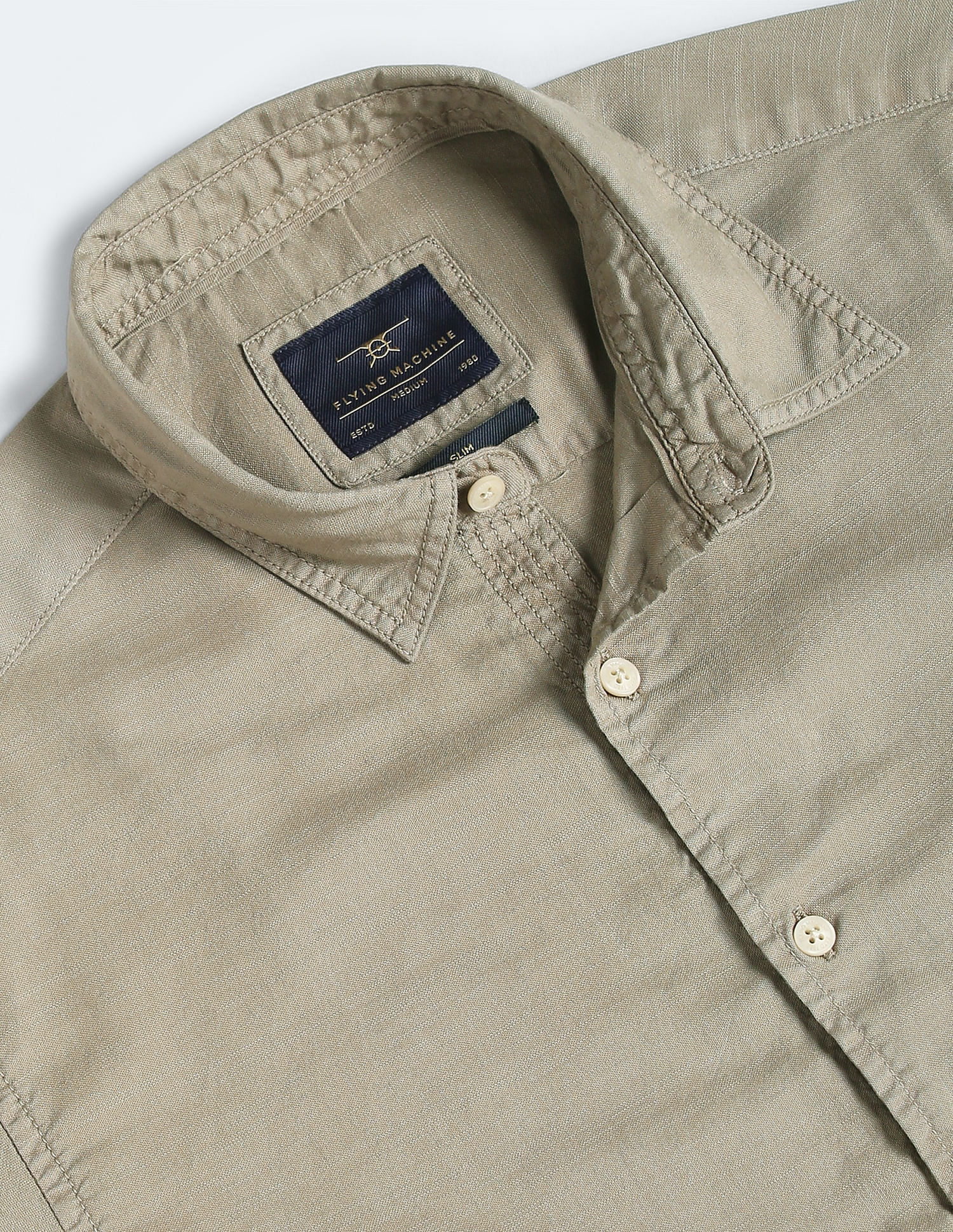 Flying Machine Barrel Cuff Overdyed Shirt