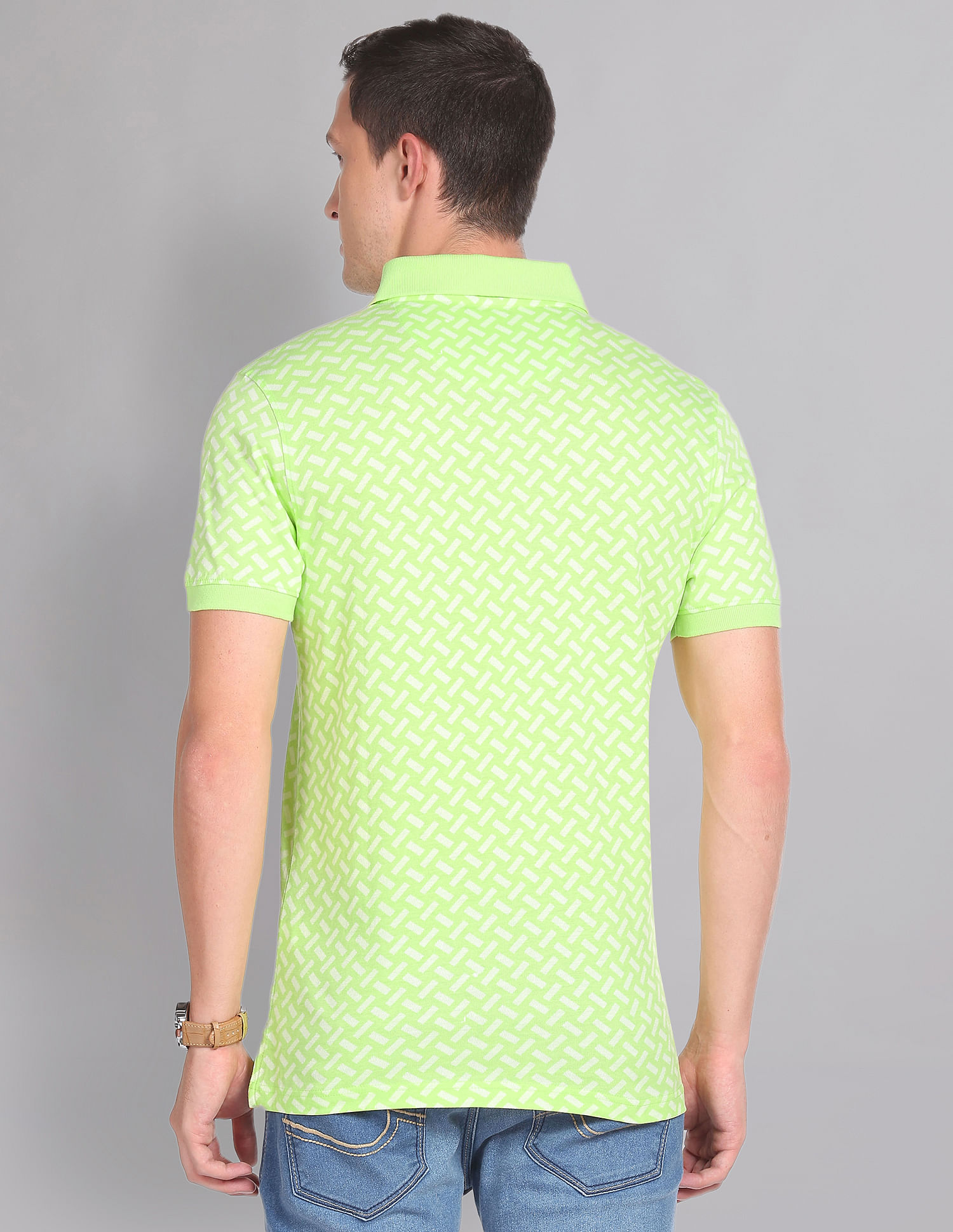 AD by Arvind Cotton Slim Fit Polo Shirt
