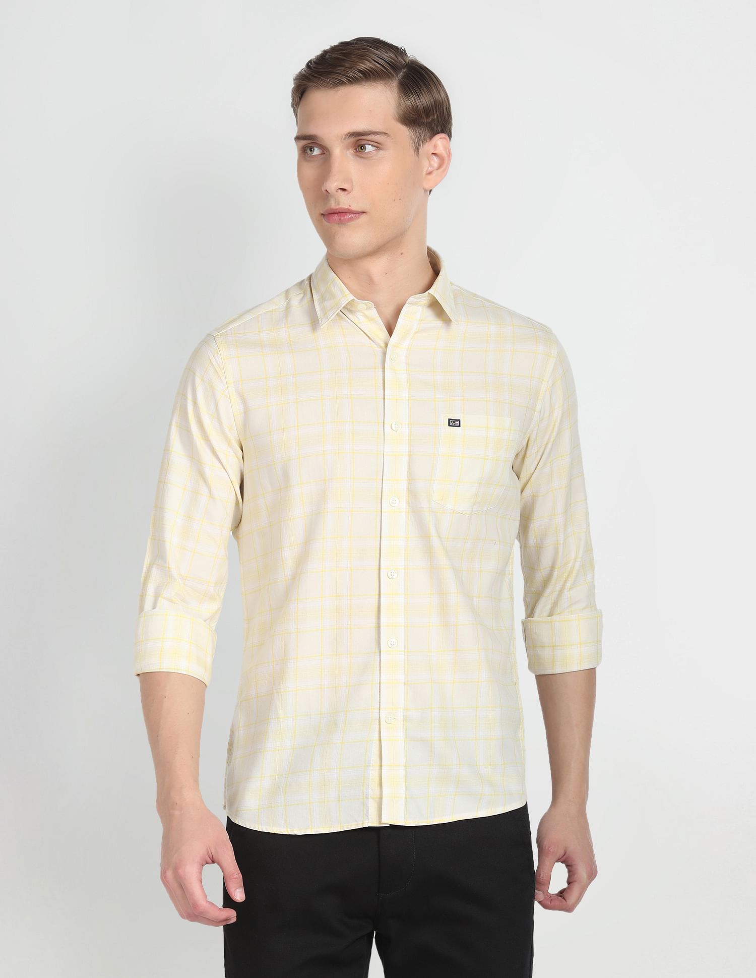 Arrow Sports Spread Collar Tartan Check Shirt