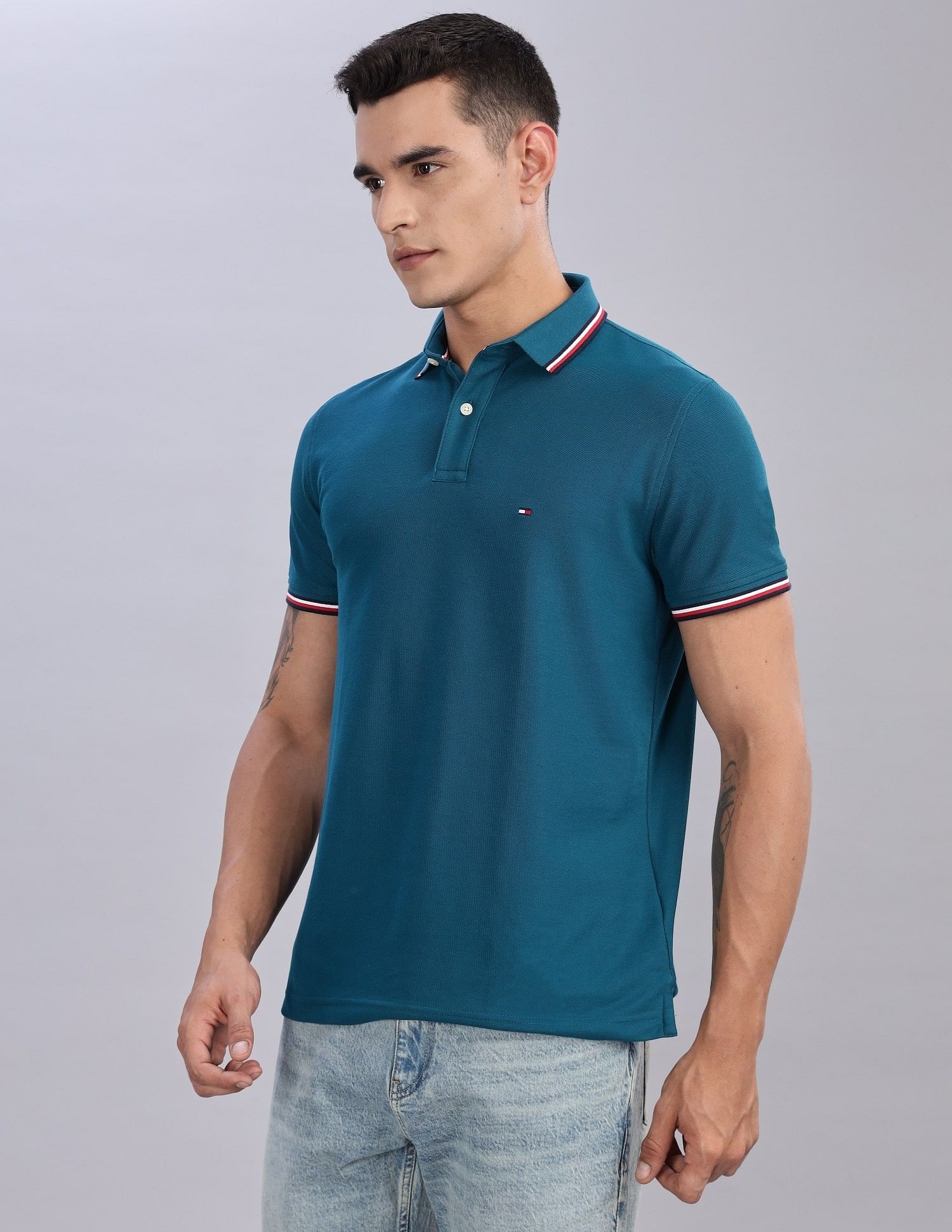Tommy Hilfiger Solid Regular-Fit Cotton Polo Shirts