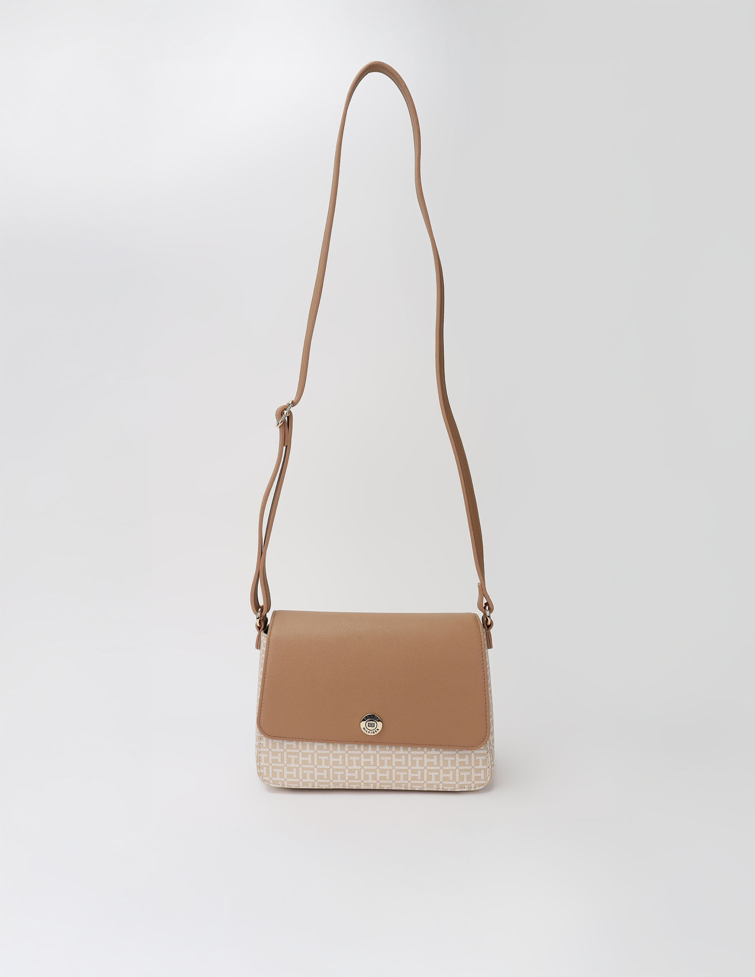Tommy Hilfiger Logo Beige Pvc Sling Bag