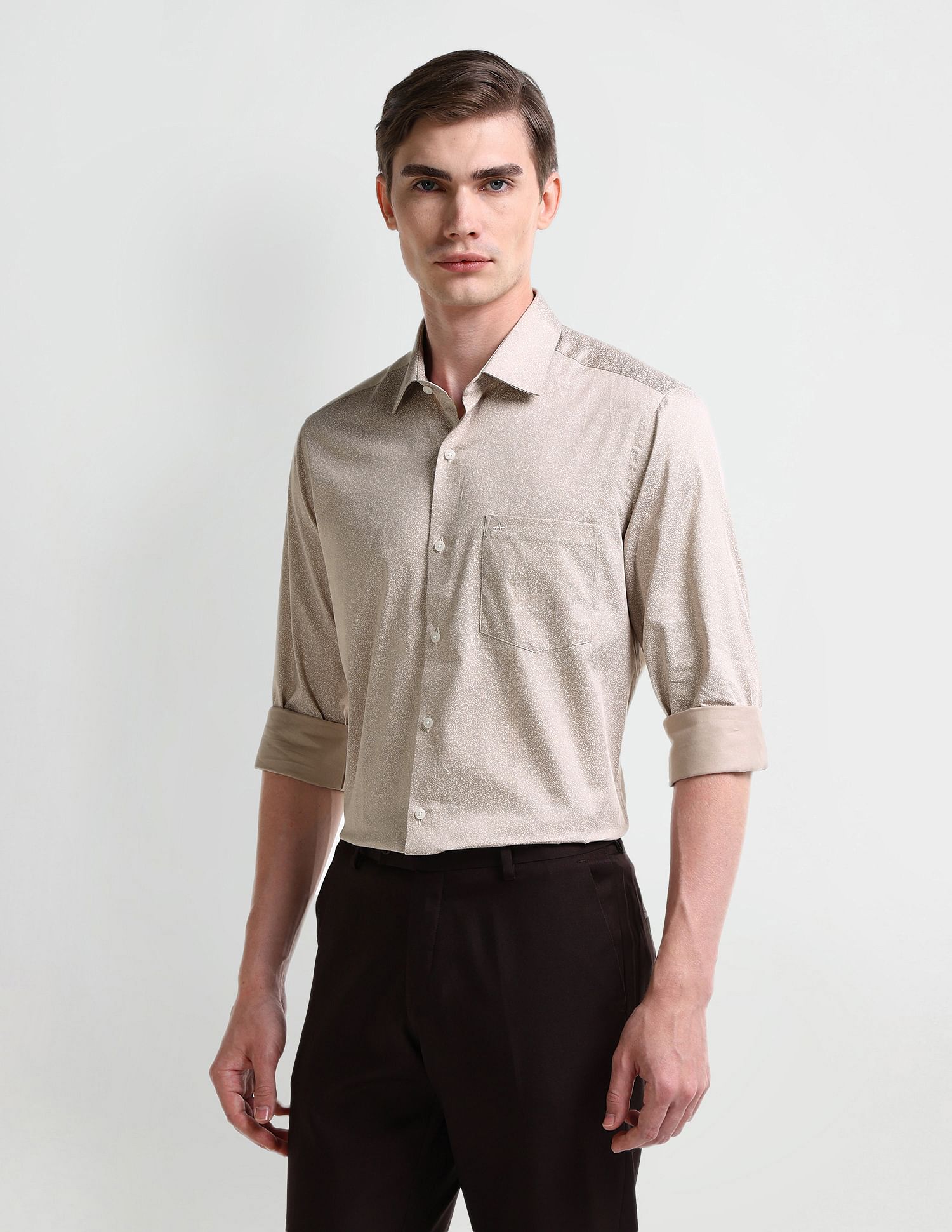 Arrow All-Over Print Cotton Shirt