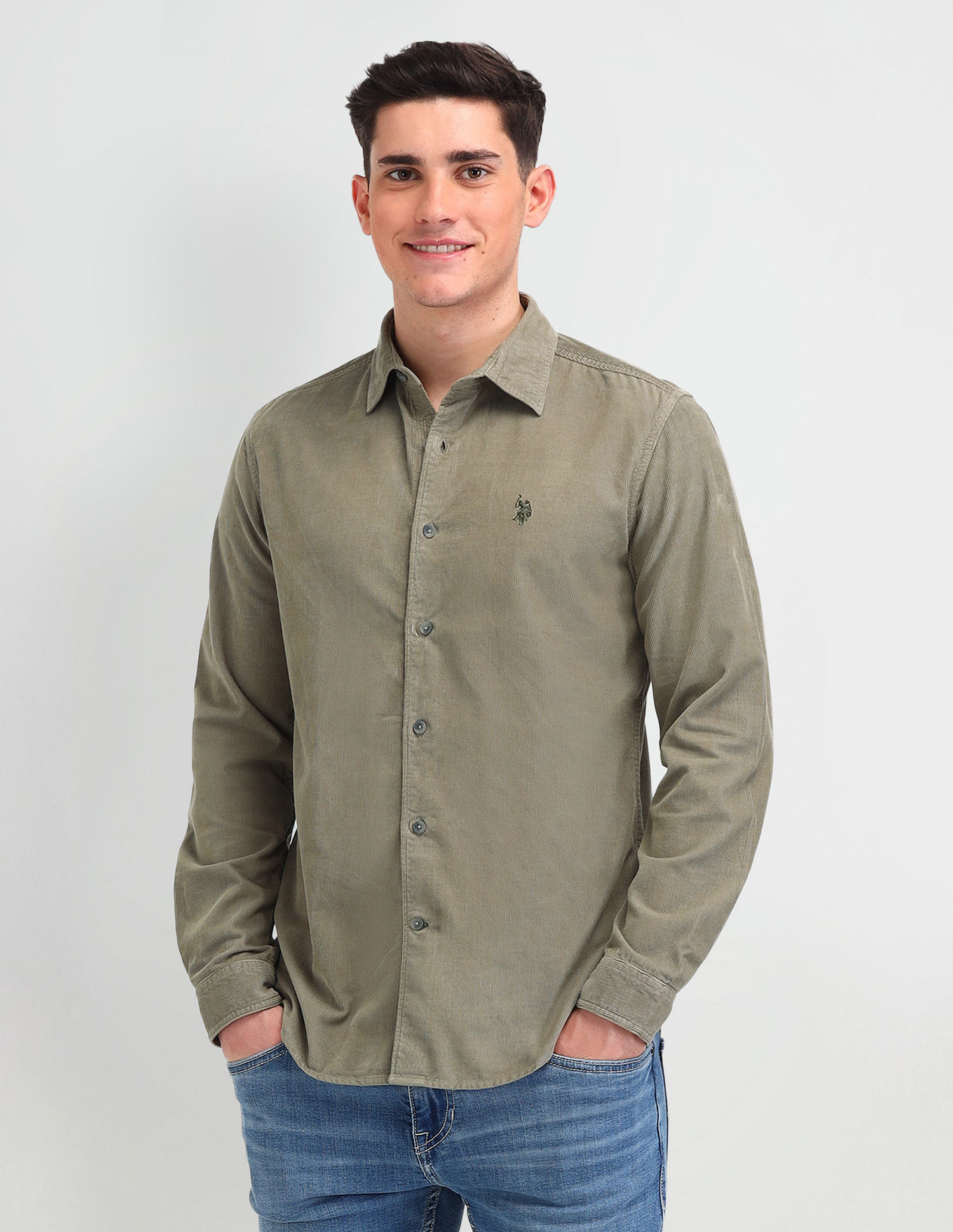 U.S. Polo Assn. Denim Co. Textured Slim Fit Shirt