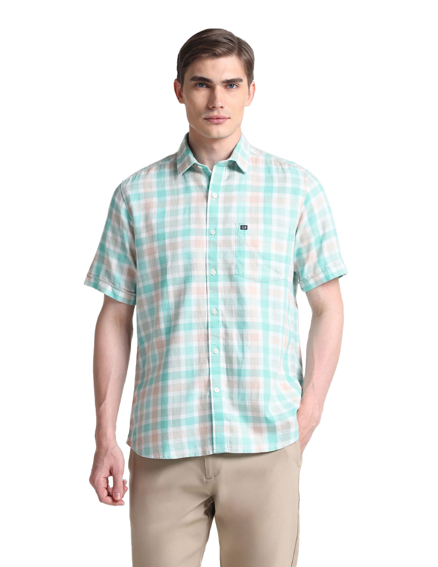 Arrow Sports Graph Check Dobby Shirt