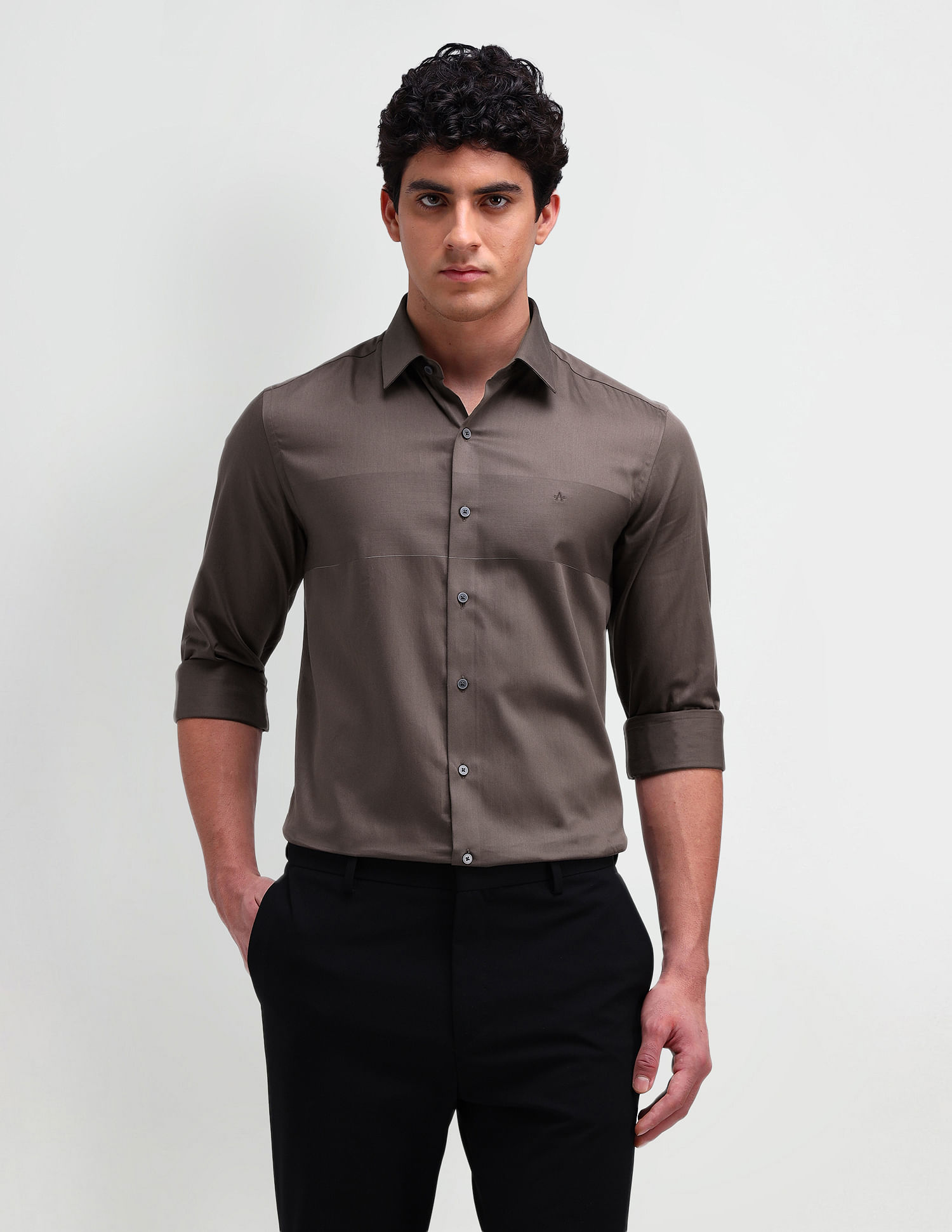 Arrow Newyork Horizontal Striped Dobby Shirt