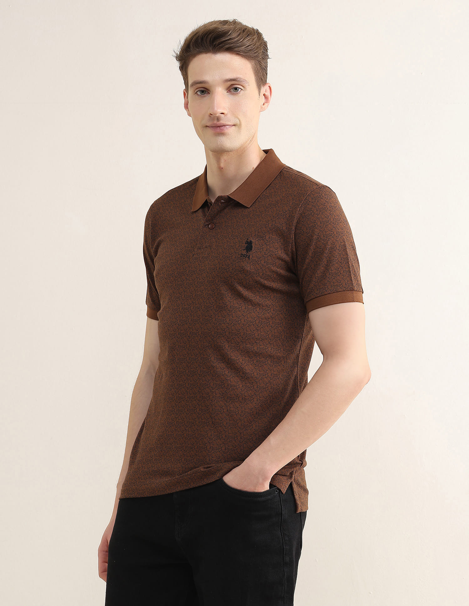 Buy U.S. Polo Assn. Tropical Printed Slim Fit Polo Shirt - NNNOW.com