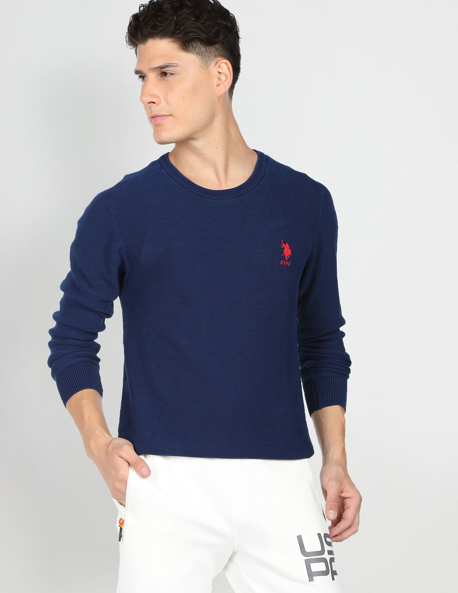 Buy U.S. Polo Assn. Kids Solid Crew Neck Cotton Sweatshirt - NNNOW.com