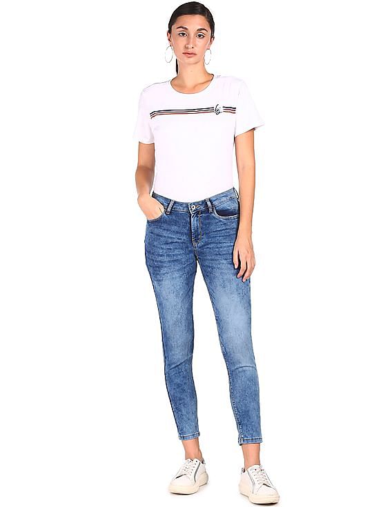 Flying Machine Women Veronica Skinny Fit Mid Rise Jeans