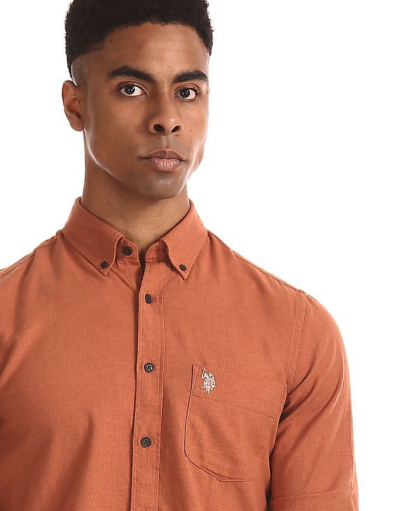 Us polo outlet orange shirt