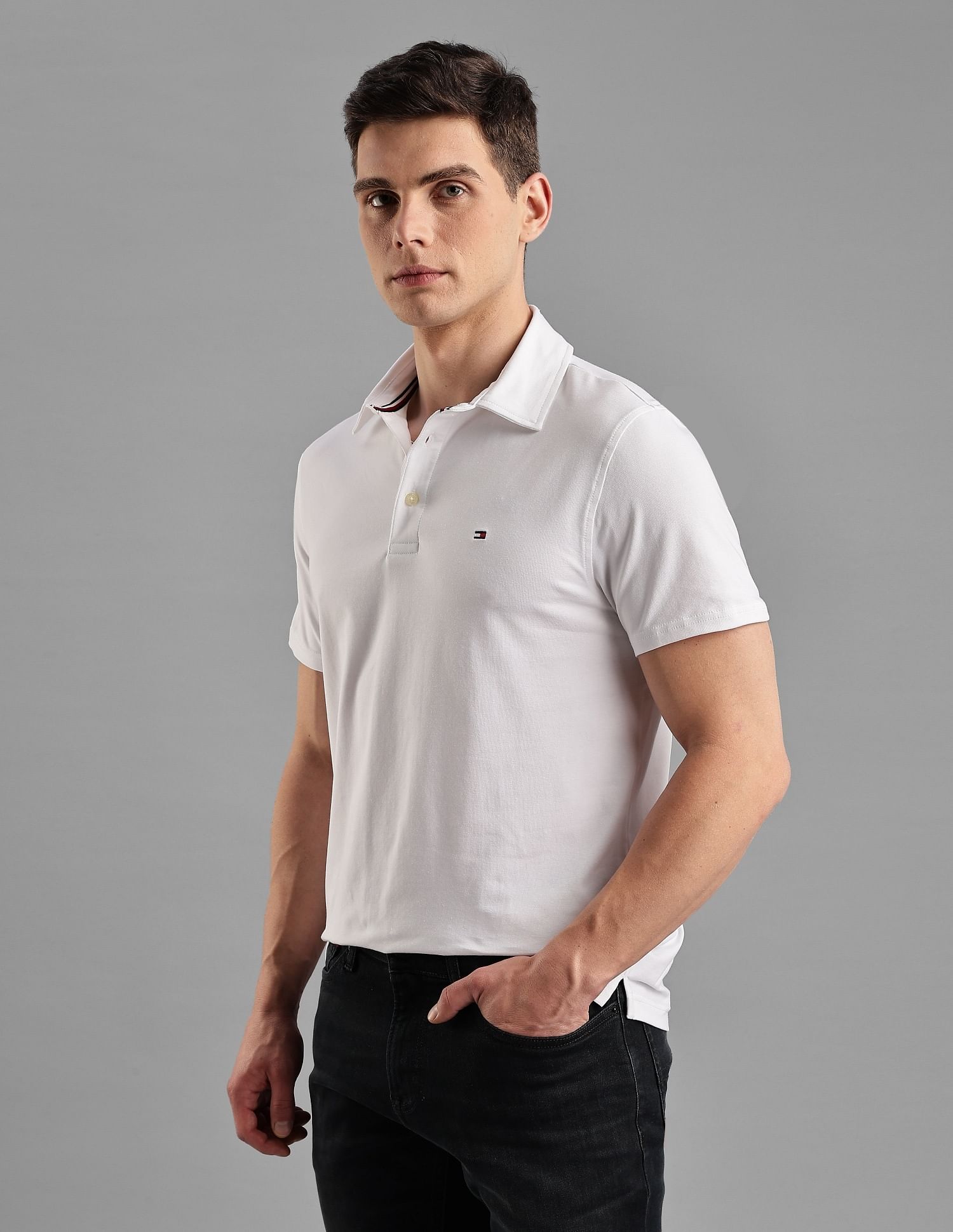Tommy Hilfiger Solid Slim-Fit Cotton Polo Shirts