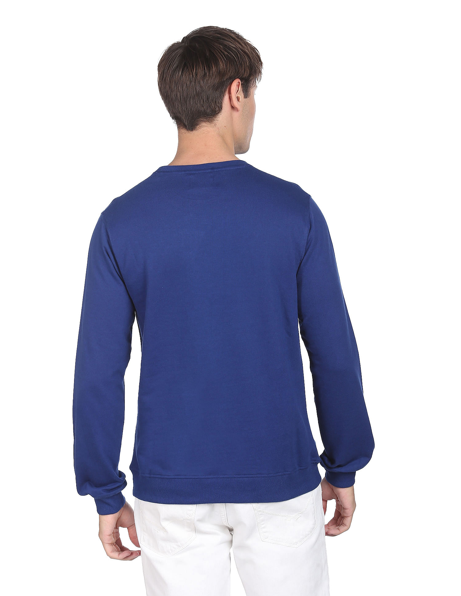 Flying Machine Crew Neck Typographic Print Sweatshirt