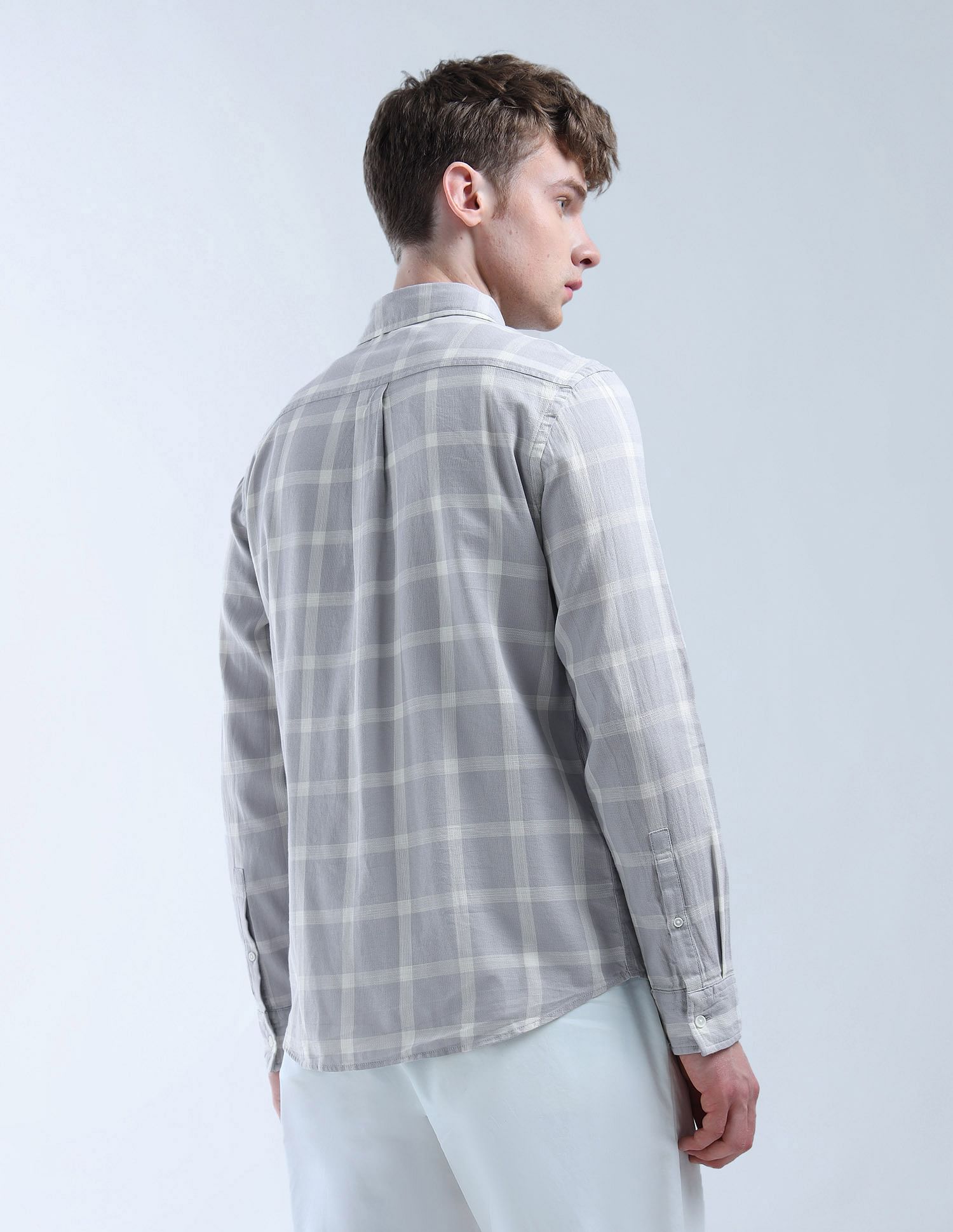 Flying Machine Grid Tattersall Checked Digitopia Shirt