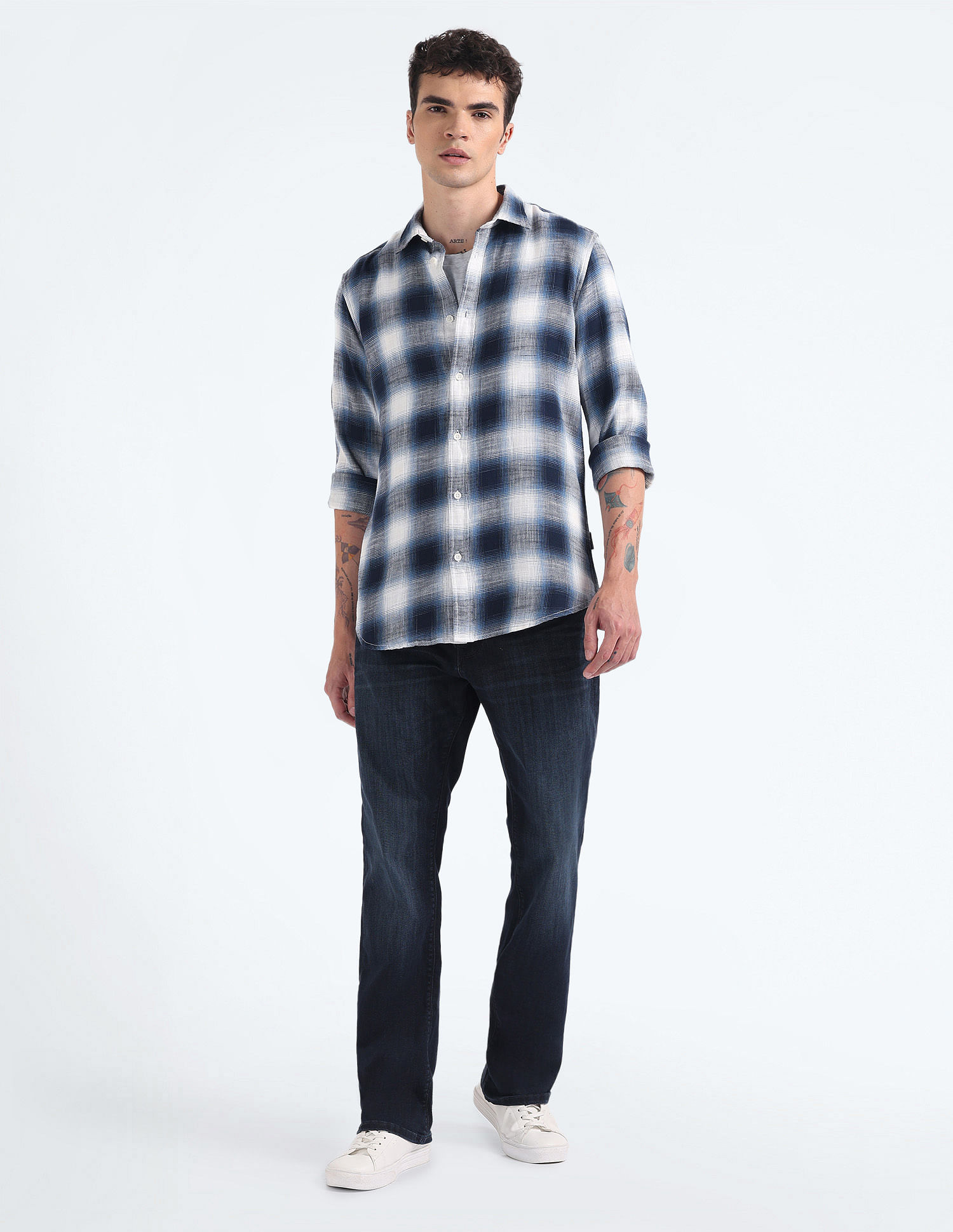 Flying Machine Dupplin Check Slim Shirt