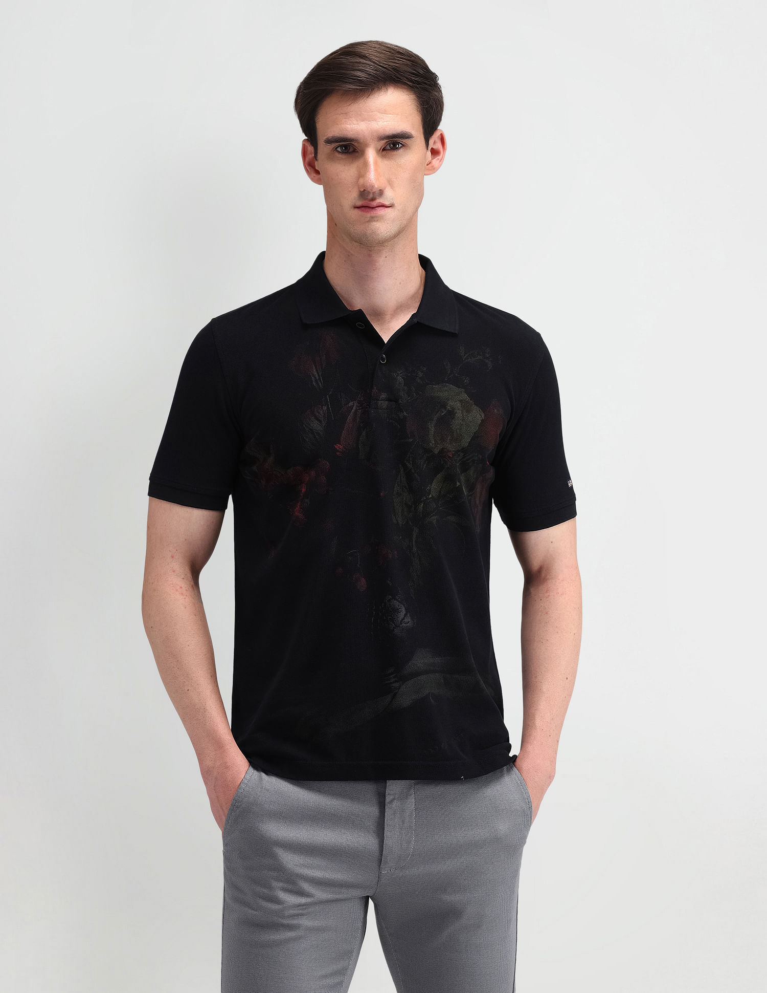Arrow Sport Floral Print Regular Polo Shirt