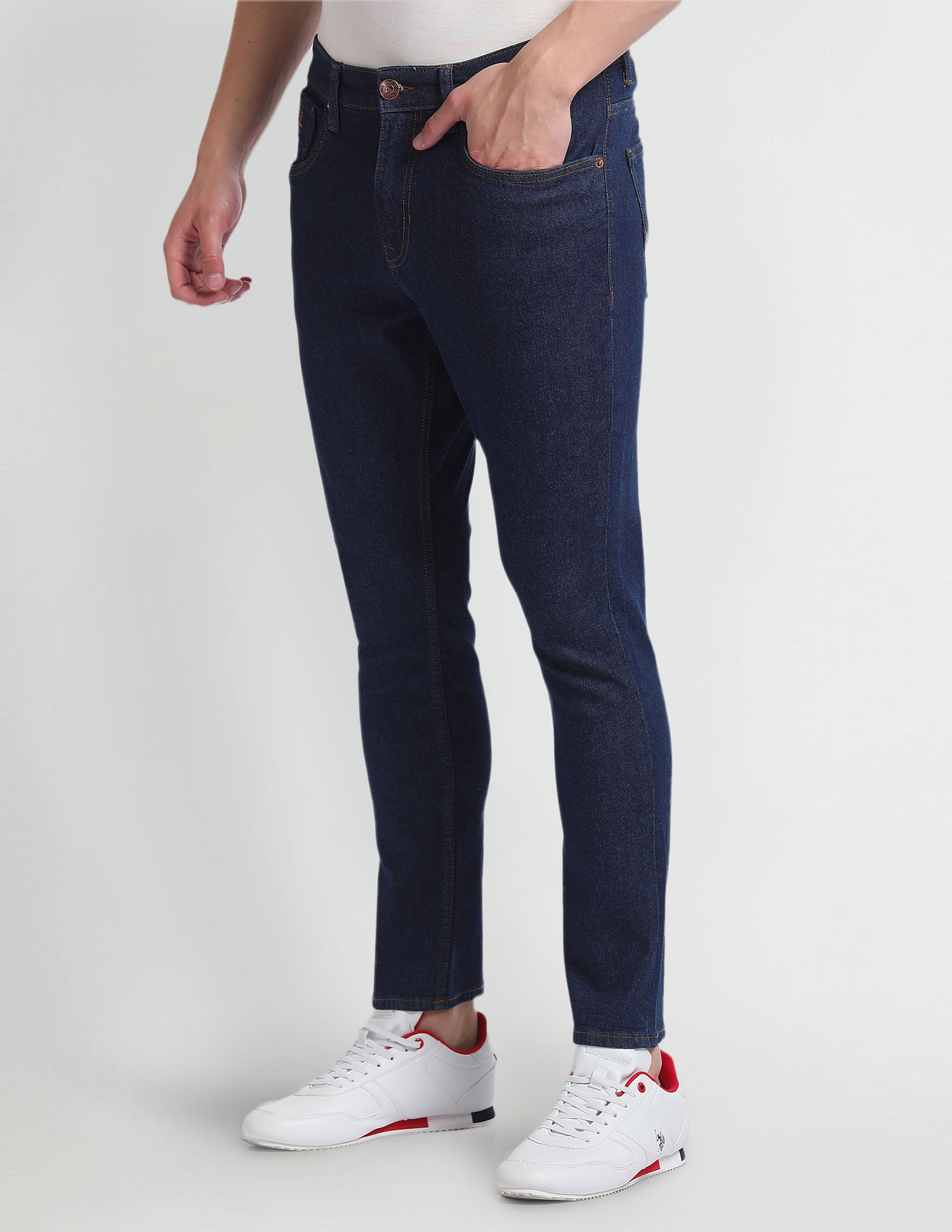 U.S. Polo Assn. Denim Co. Henry Cropped Fit Blue Jeans