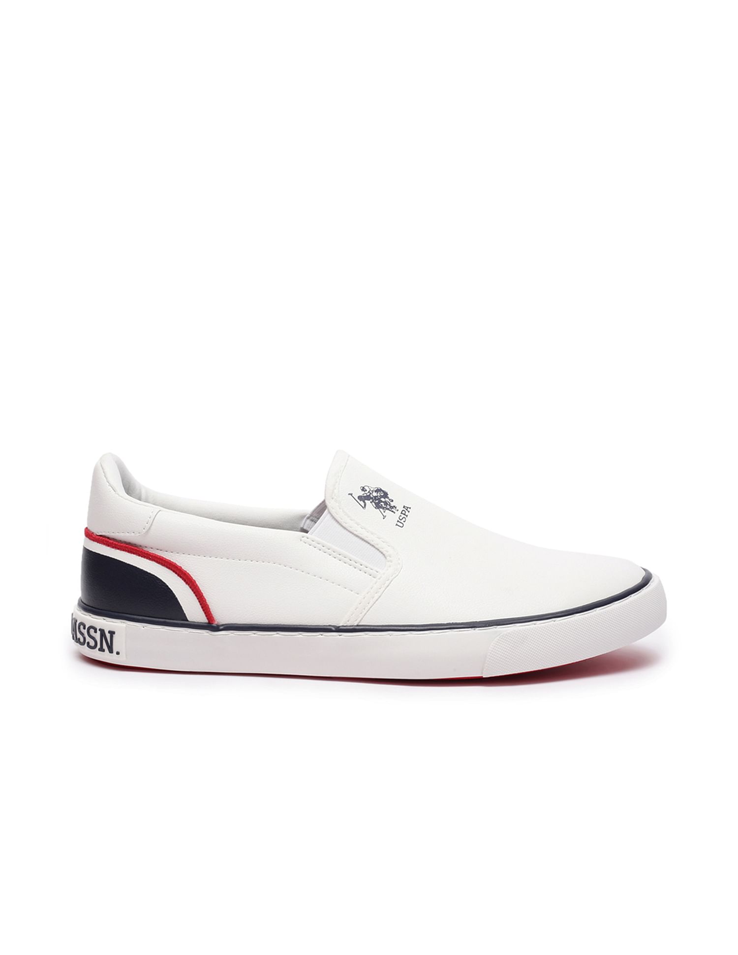 U.S. Polo Assn. Men Round Toe Solid Timeo Slip On Sneakers