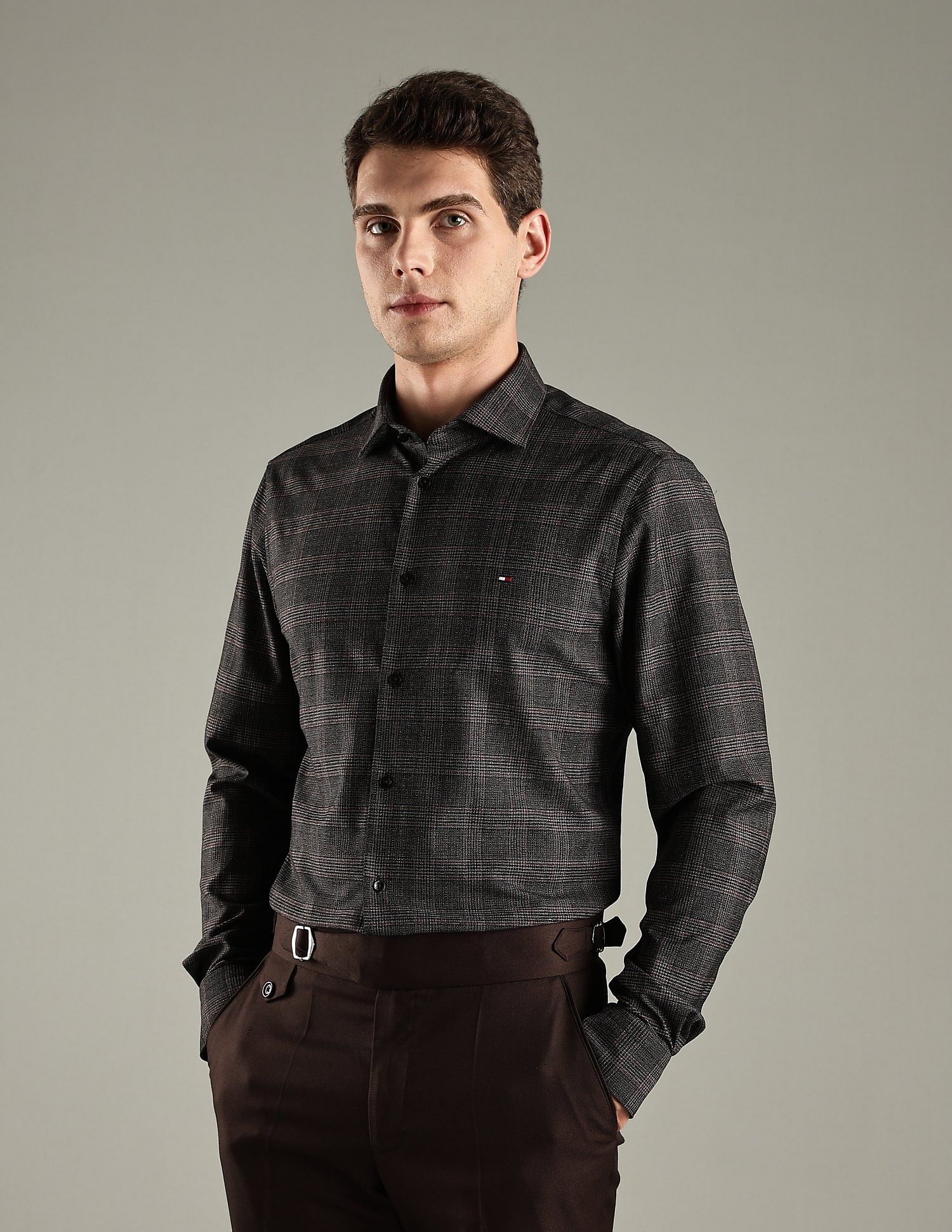 Tommy Hilfiger Checks Regular-Fit Cotton Shirt