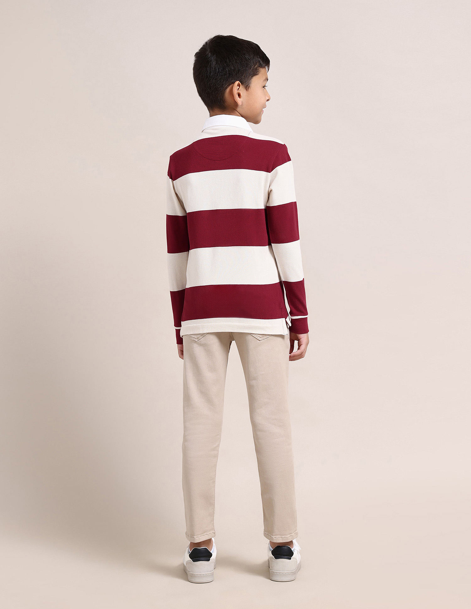 U.S. Polo Assn. Kids Boys Horizontal Striped Polo Shirt