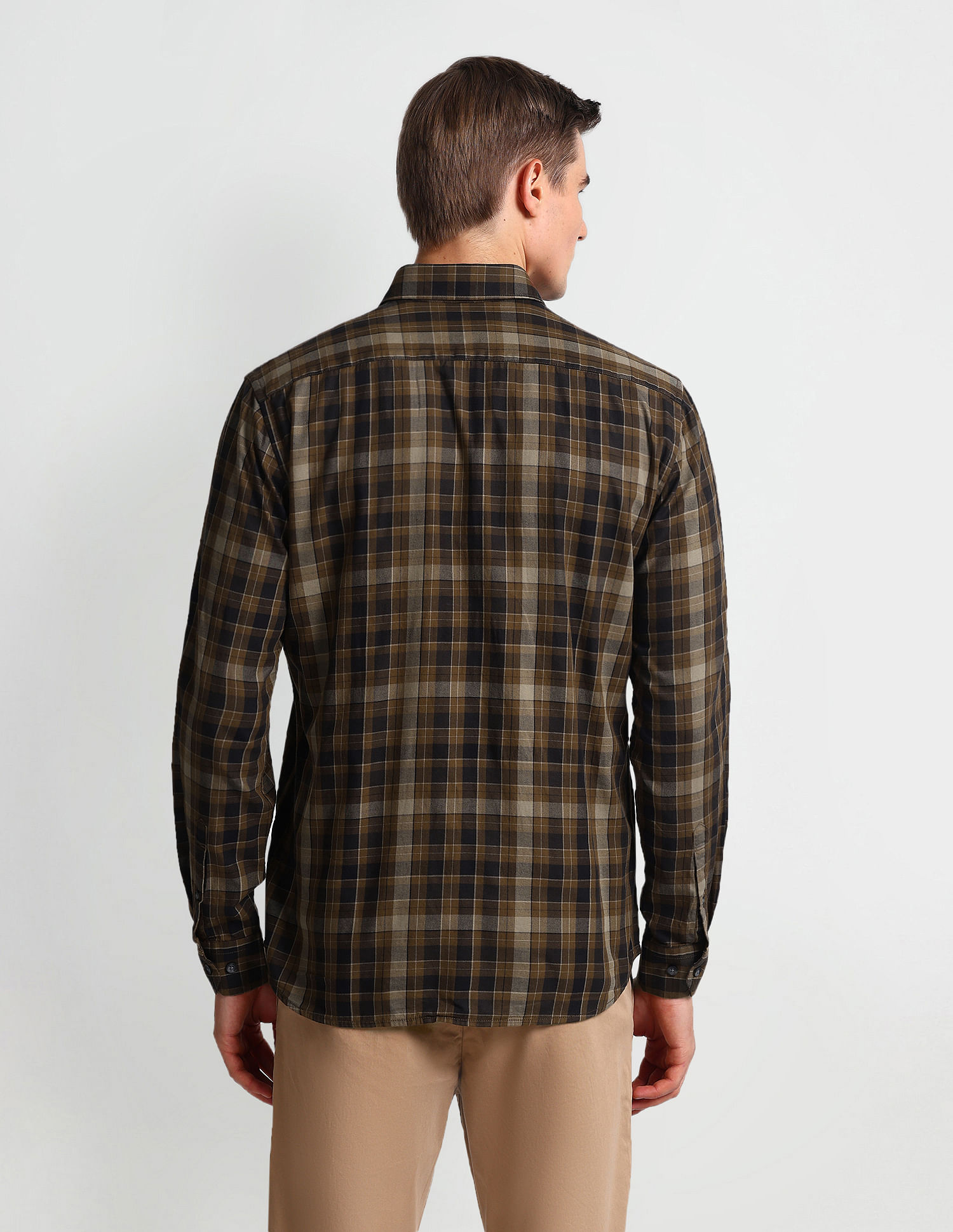 Arrow Sports Manhattan Slim Fit Plaid Shirt