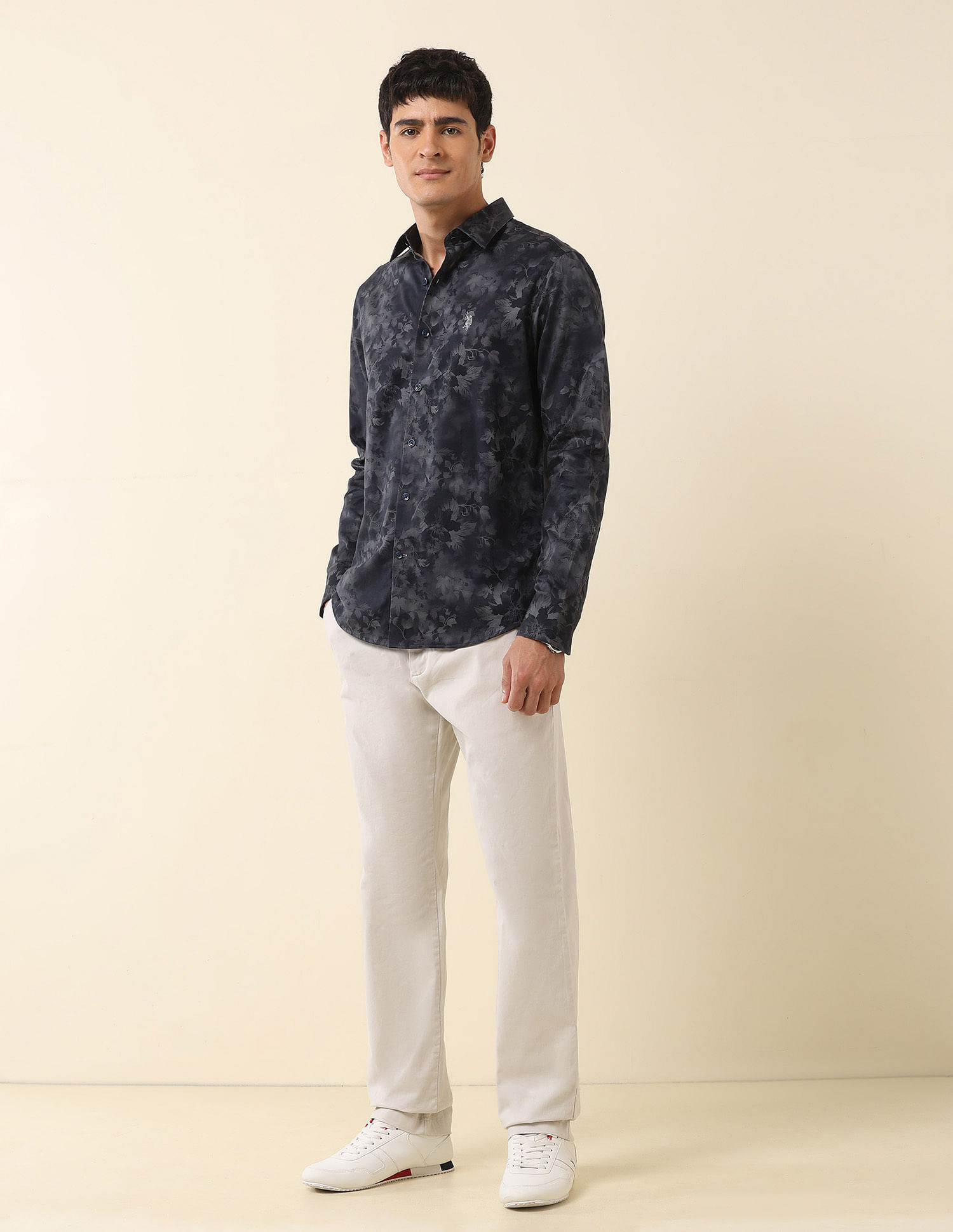 U.S. Polo Assn. Tailored Fit Floral Printed Shirt
