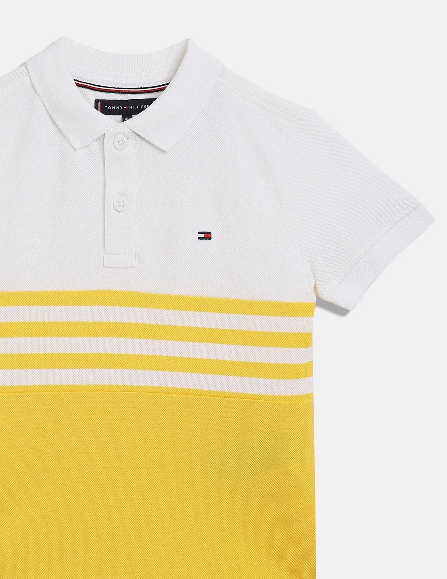 Tommy Hilfiger Kids Boys Colorblock Regular-Fit Cotton Polo T-Shirt