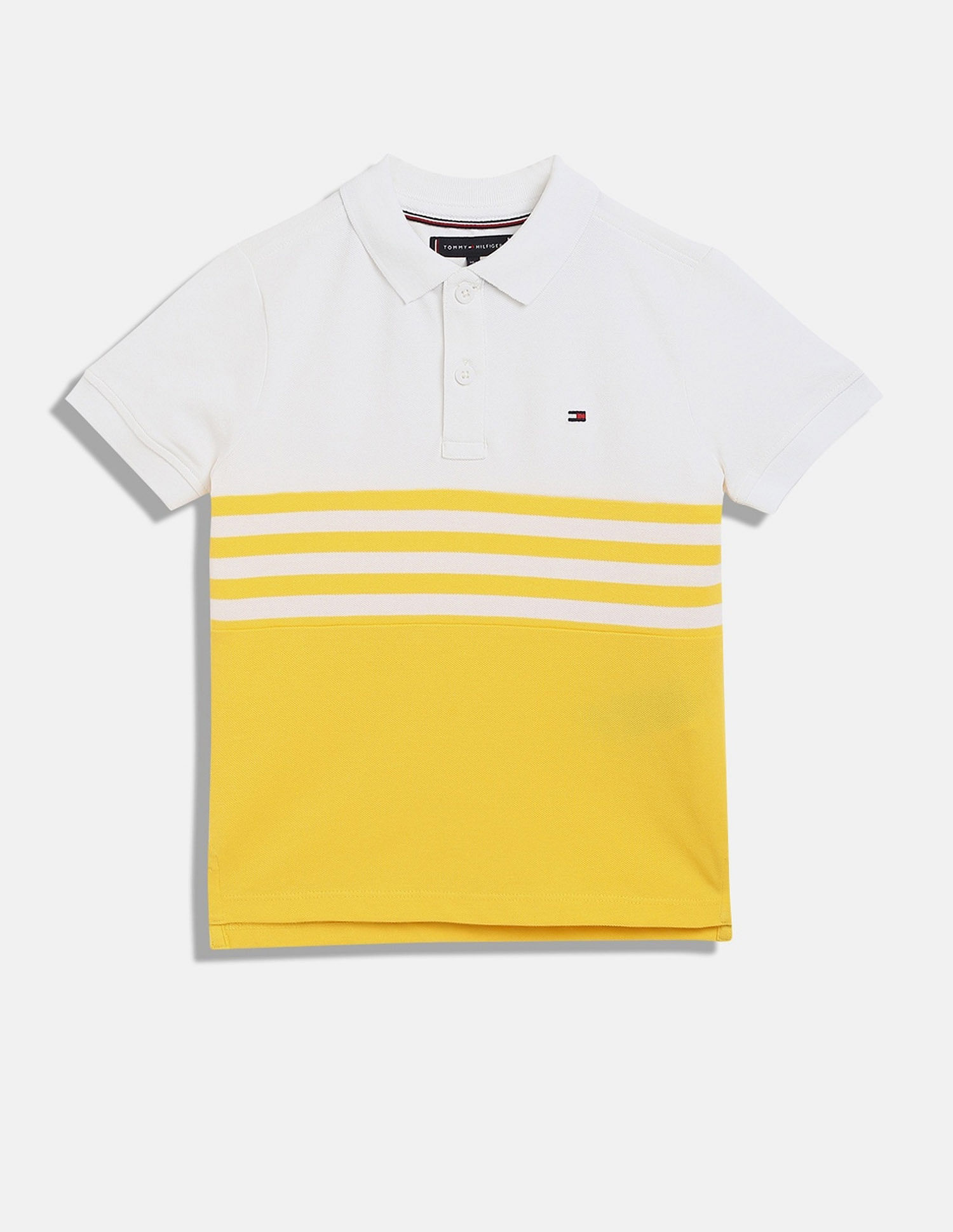 Tommy Hilfiger Kids Boys Colorblock Regular-Fit Cotton Polo T-Shirt