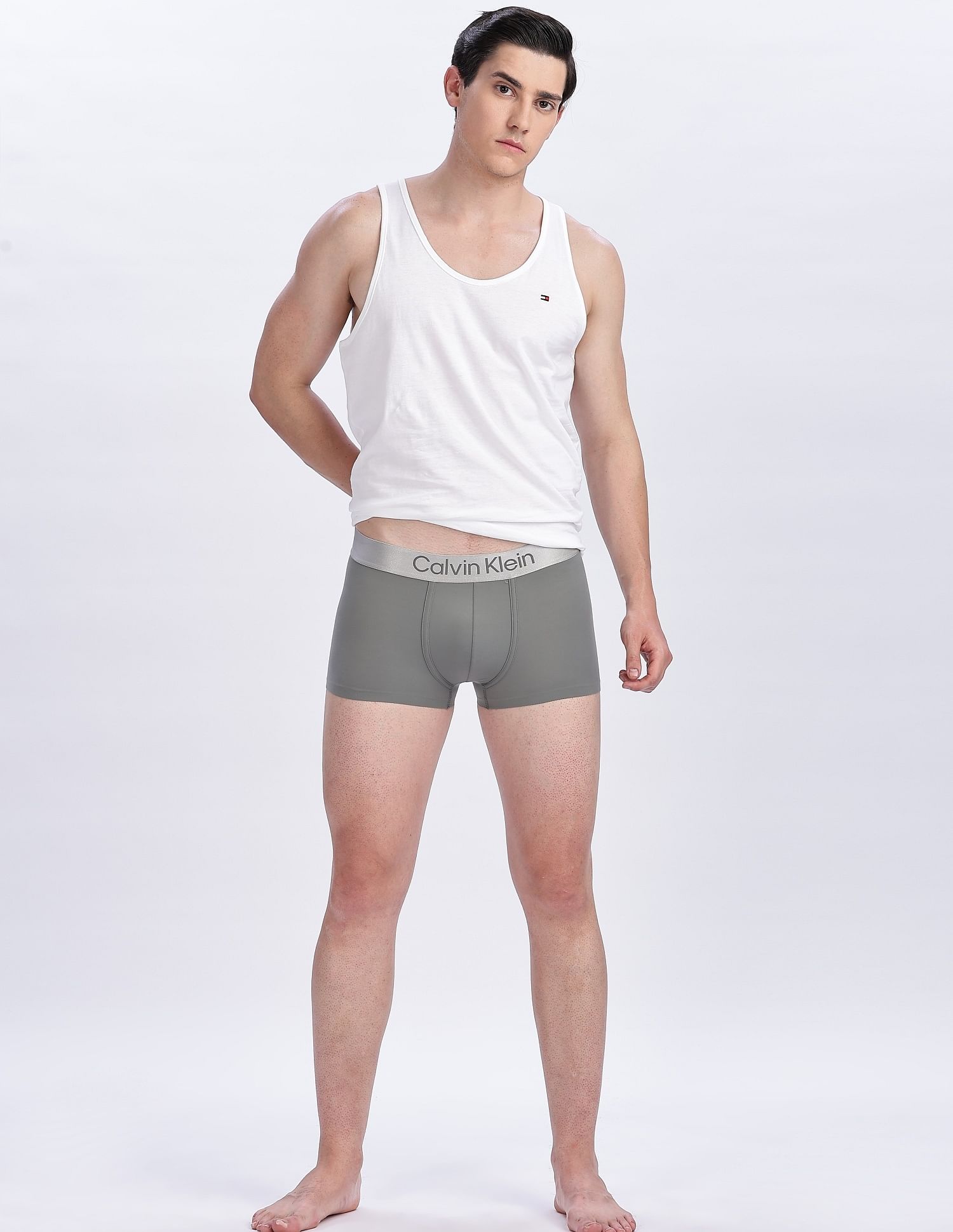 Calvin Klein Underwear Low Rise Solid Grey Trunks