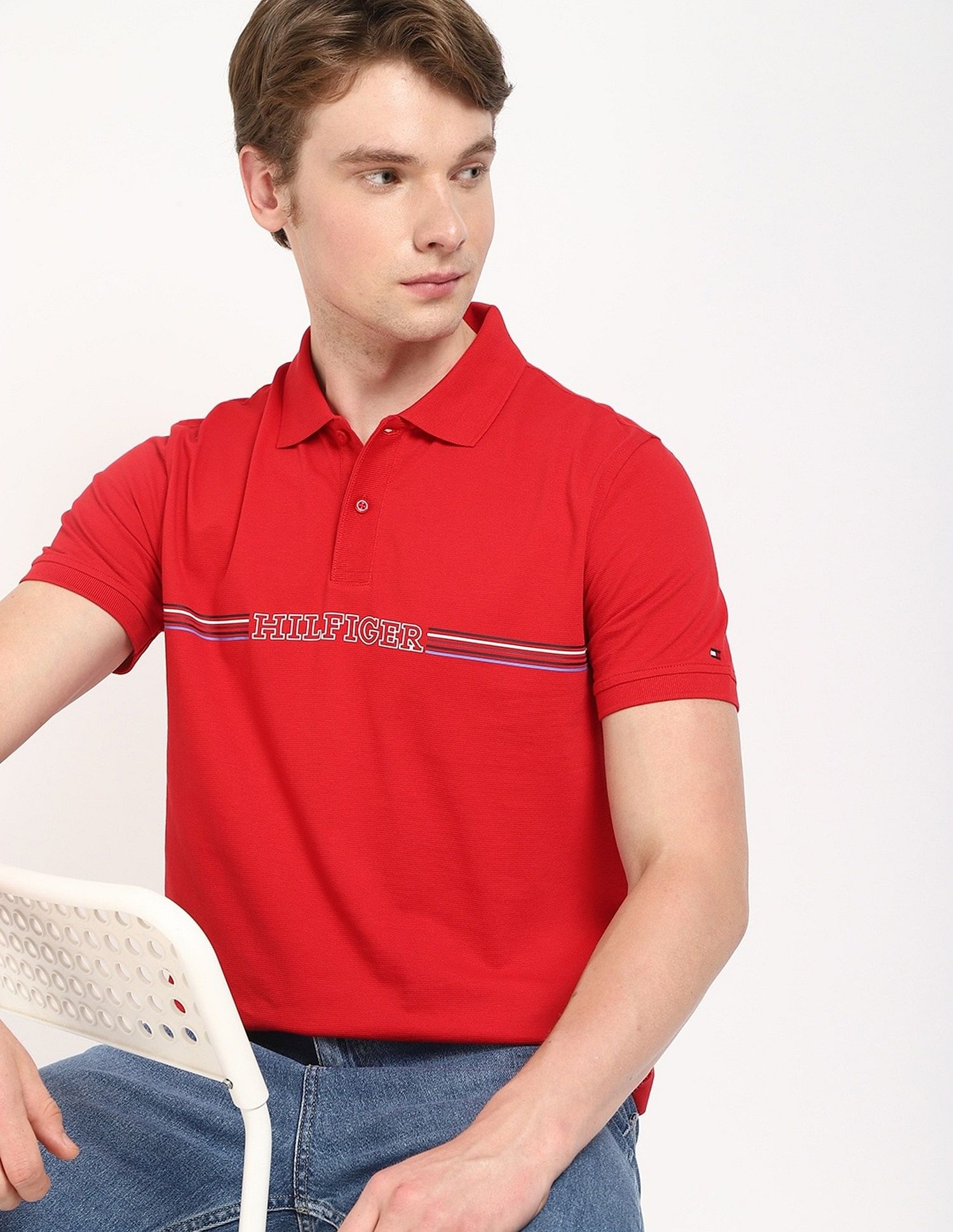 Tommy Hilfiger Logo Regular-Fit Cotton Polo Shirt