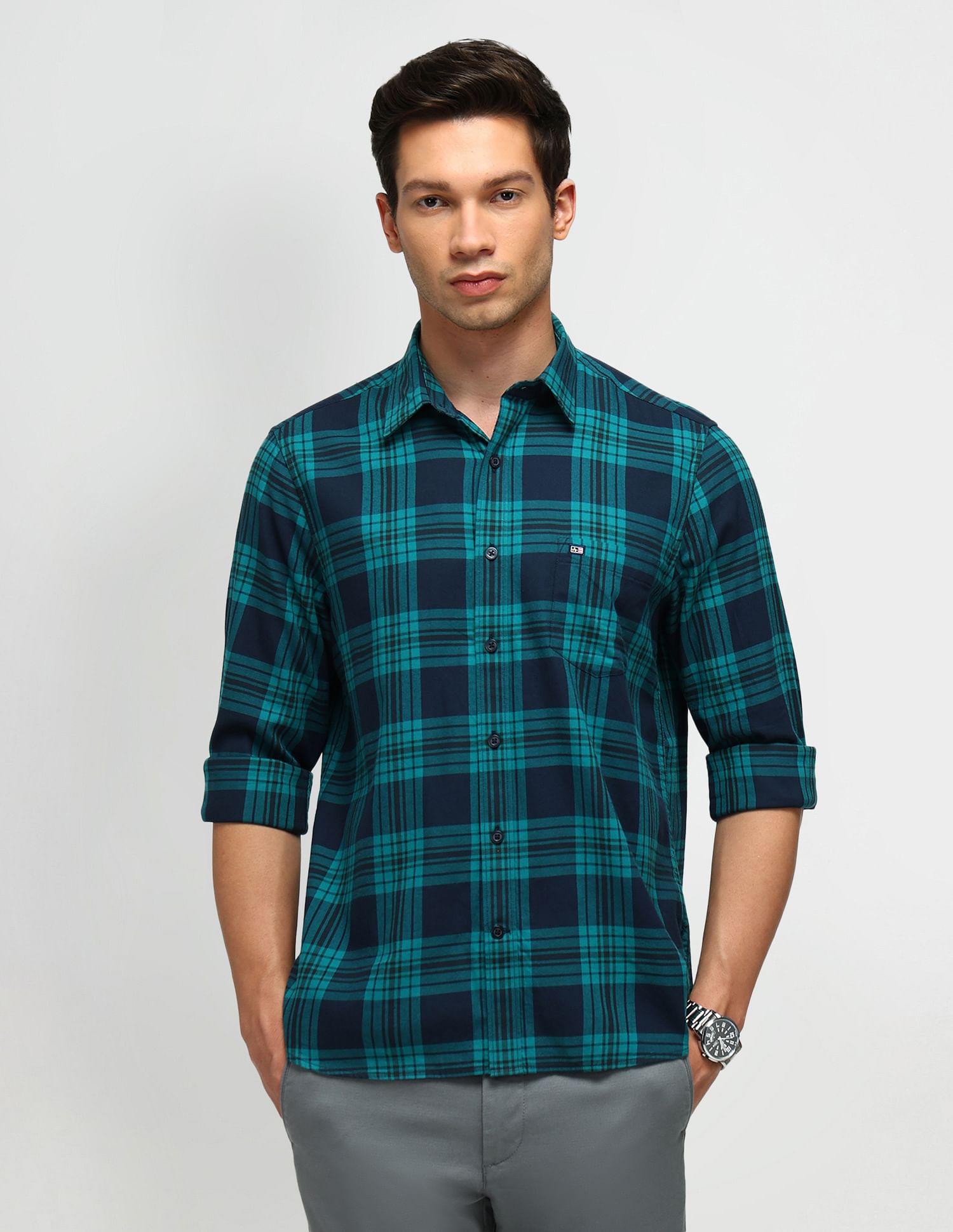 Arrow Sport Twill Tartan Checked Shirt